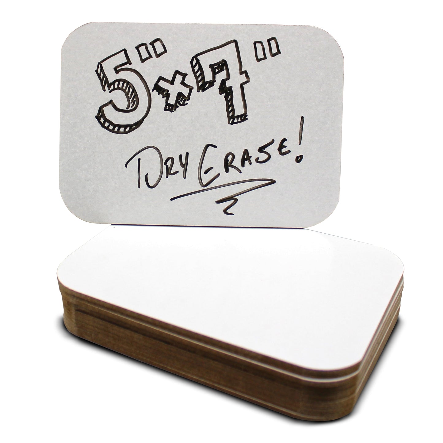 Flipside Products 5" x 7" Two-Sided Dry Erase White Boards, Classroom Pack, Double Sided Lapboard for Class, Reusable for Group Participation - 24 Pack