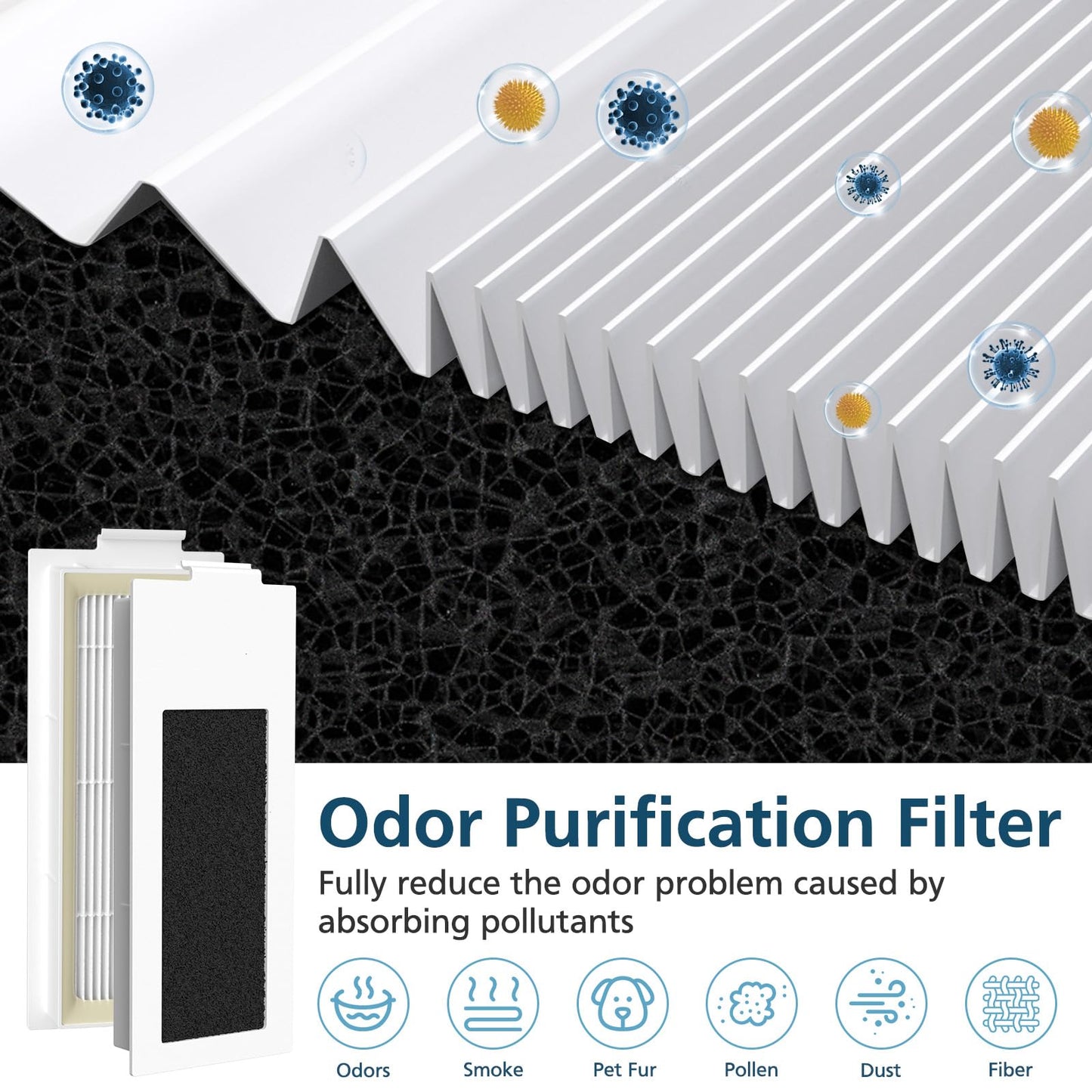 T30S Replacement Parts for ECOVACS DEEBOT T30S/T30S Pro Vacuum and Mop Accessories Kit, includes V-shaped brush, Mop pads, Hepa Filters, Dust Bags, and Side Brushs