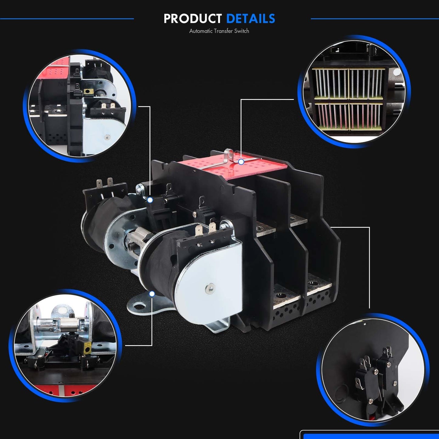 0L2911 Transfer Switch 200A with Handle Fit for Generac 200 Amp 2P 250V Generator Automatic Transfer Switch Assembly Replaces# 0D9618, OL2911