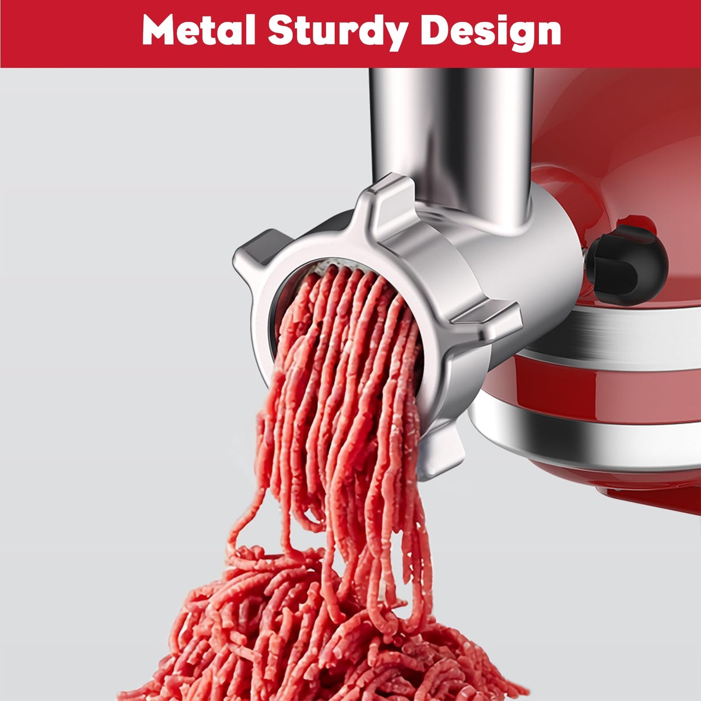 Meat Grinder Attachment for Kitchenaid Stand Mixer, Meat Grinder for KitchenAid, including 3 Sausage Stuffer Accessory, for Kitchen Aid Stand Mixer Easy to Use and Clean