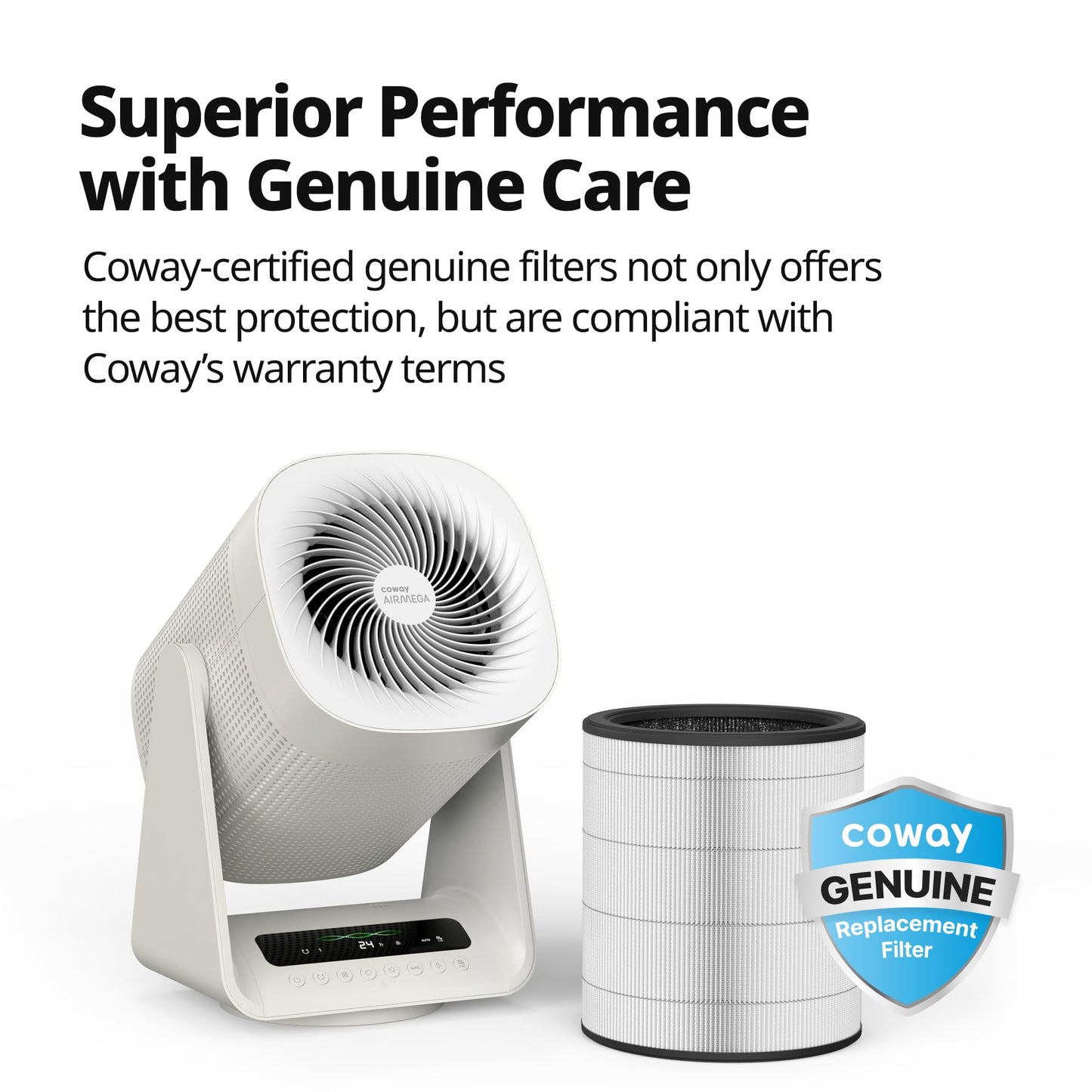 COWAY Airmega Aim Genuine Replacement Filter Set, Particulate Filter and Deodorization Filter