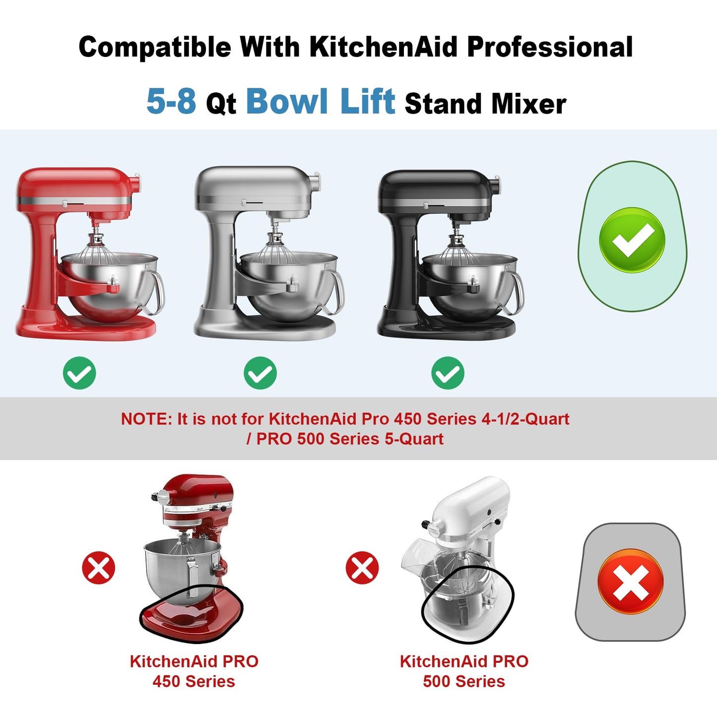 GuanQiao Food-Grade Bamboo Mixer Slider: For KitchenAid 5-8 Qt Bowl Lift Stand Mixer. Appliance Sliding Mat For Artisan, Kitchen Countertop Storage Accessories (Moving Tray)
