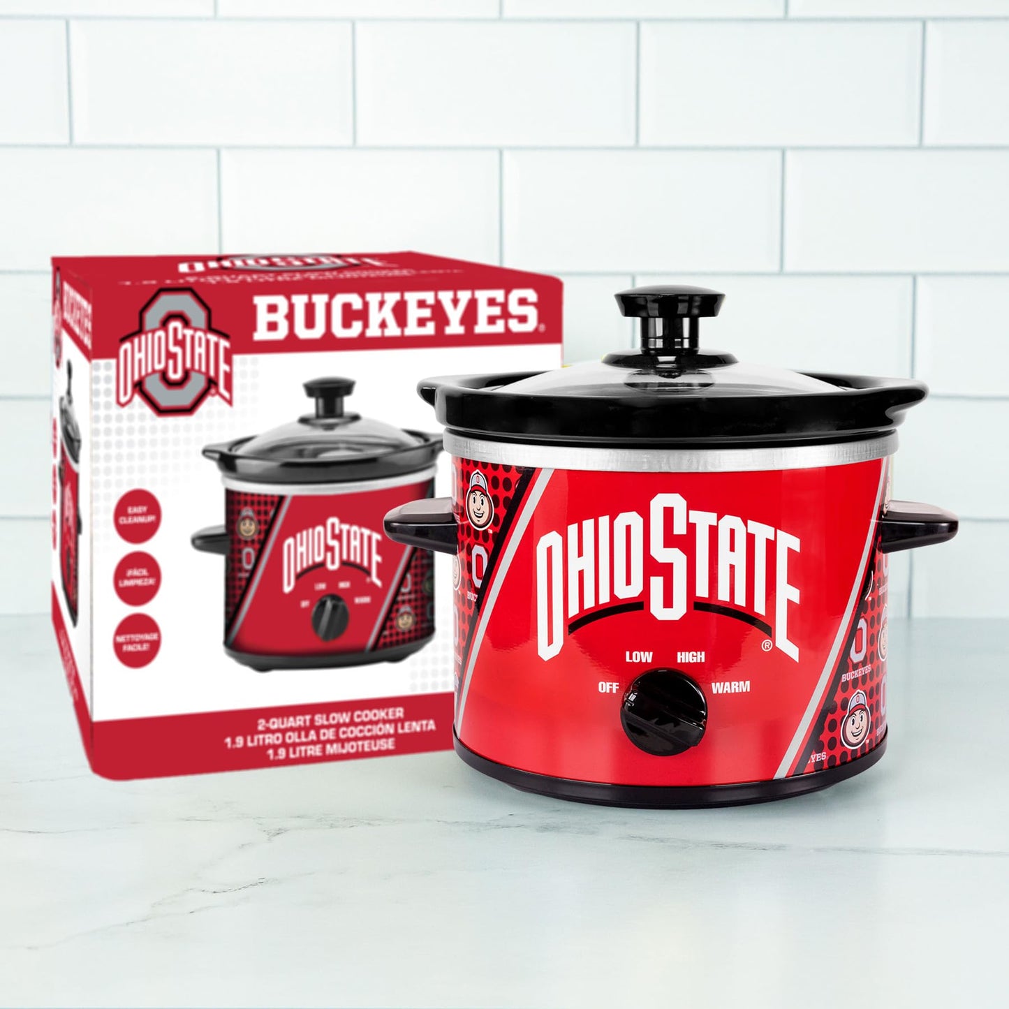 Uncanny Brands Ohio State Buckeyes 2qt Slow Cooker - Cook With Your Favorite Mascot