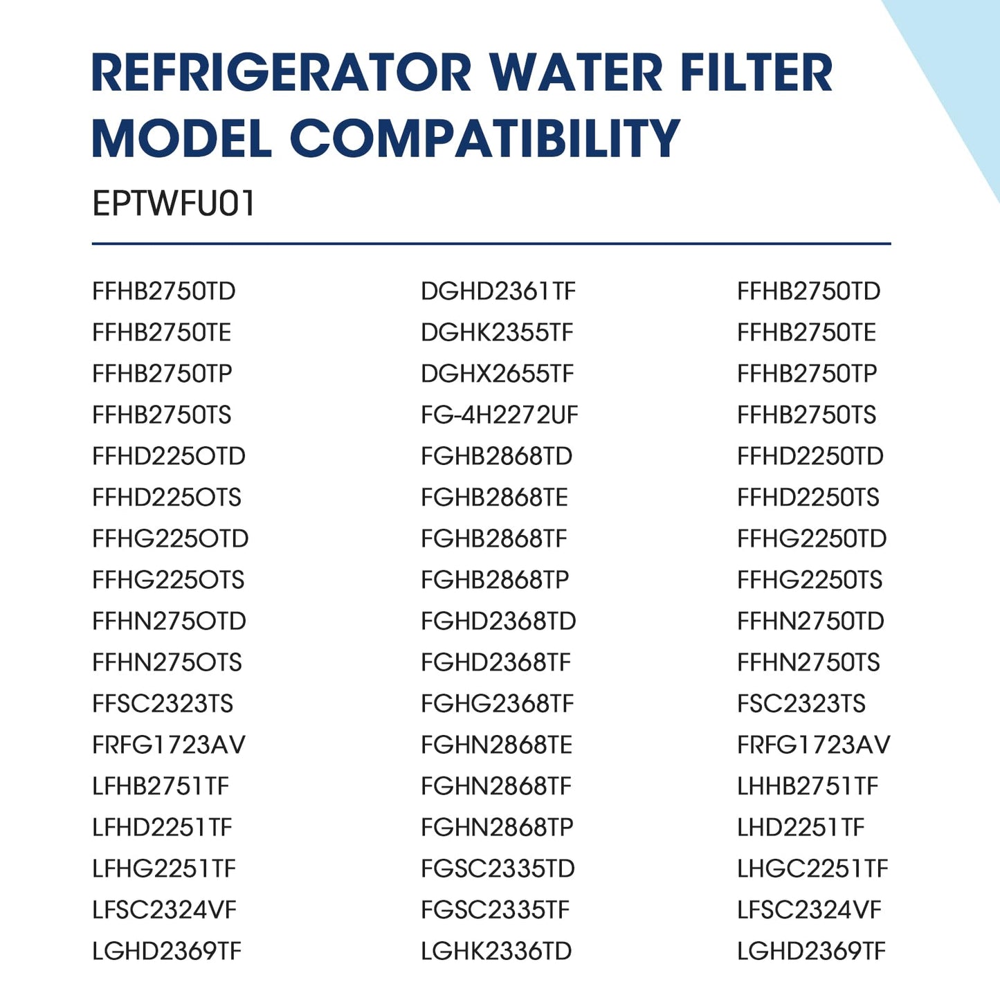 MARRIOTTO MR022 Water Filter, Compatible with Frigidaire refrigerator EPTWFU01, EWF02, Pure Source Ultra II and Pure Air Ultra 2 Air Filter (3+3)