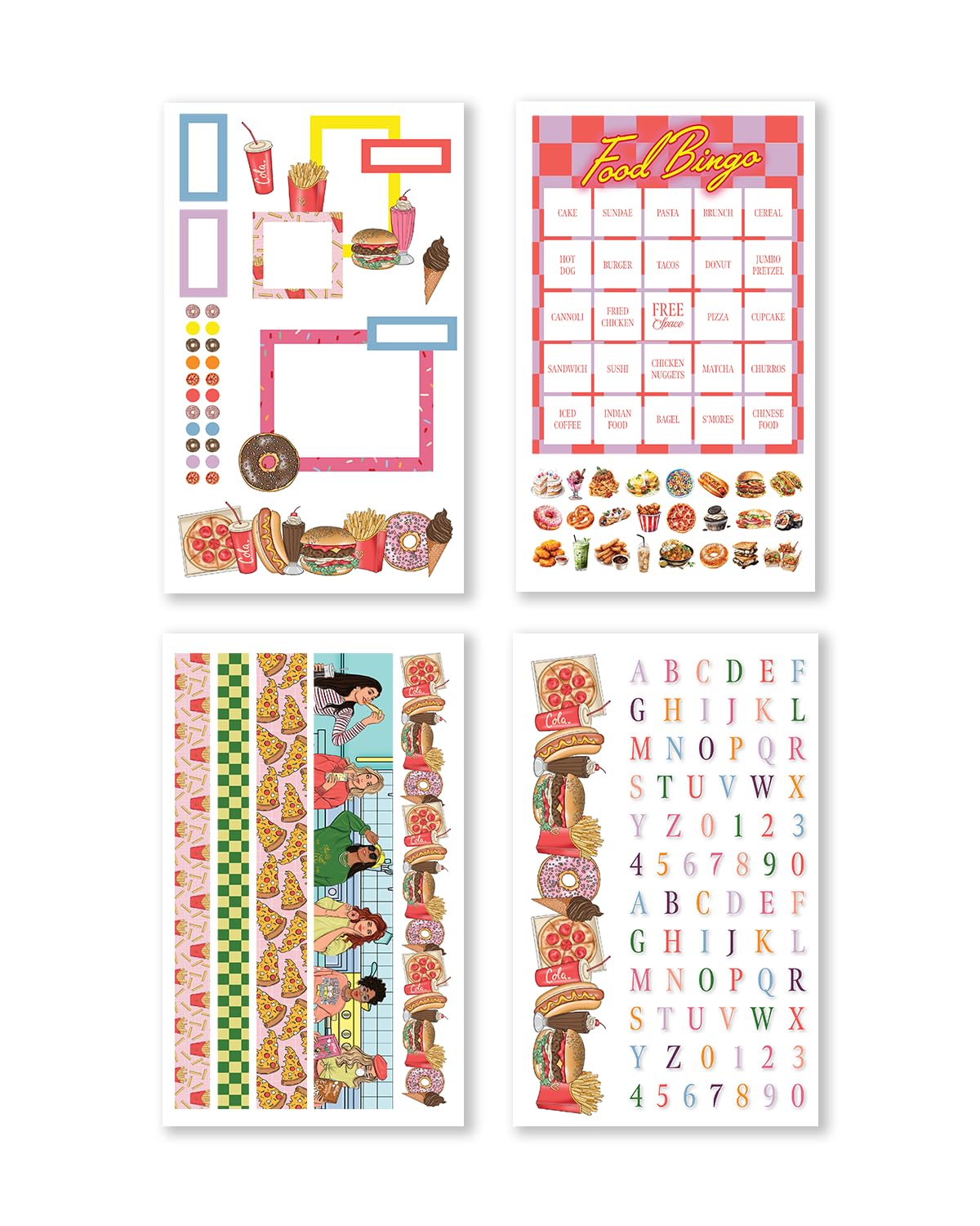 Rongrong Foodie Queen Planner Stickers Book for Planners, Calendars, Journals and Projects – Premium Quality Hand Drawn Transform Your Meal Planning - Scrapbook Stickers – 25 Pages