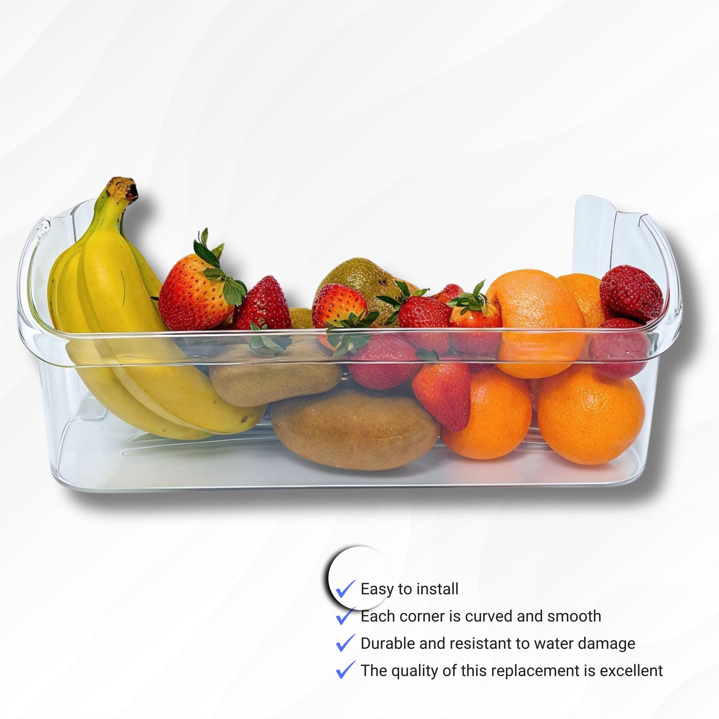 Wibefel Lower Door Shelf Bin fits Frigidaire FFSS2615TP2 FFSS2615TP3 FFSS2615TS0 FFSS2615TP4 FFSS2625TE1 FFSS2615TS1 FFSS2615TS2 FFSS2615TS3 FFSS2615TS5 FFSS2625TE0 FFSS2625TE2 Refrigerator