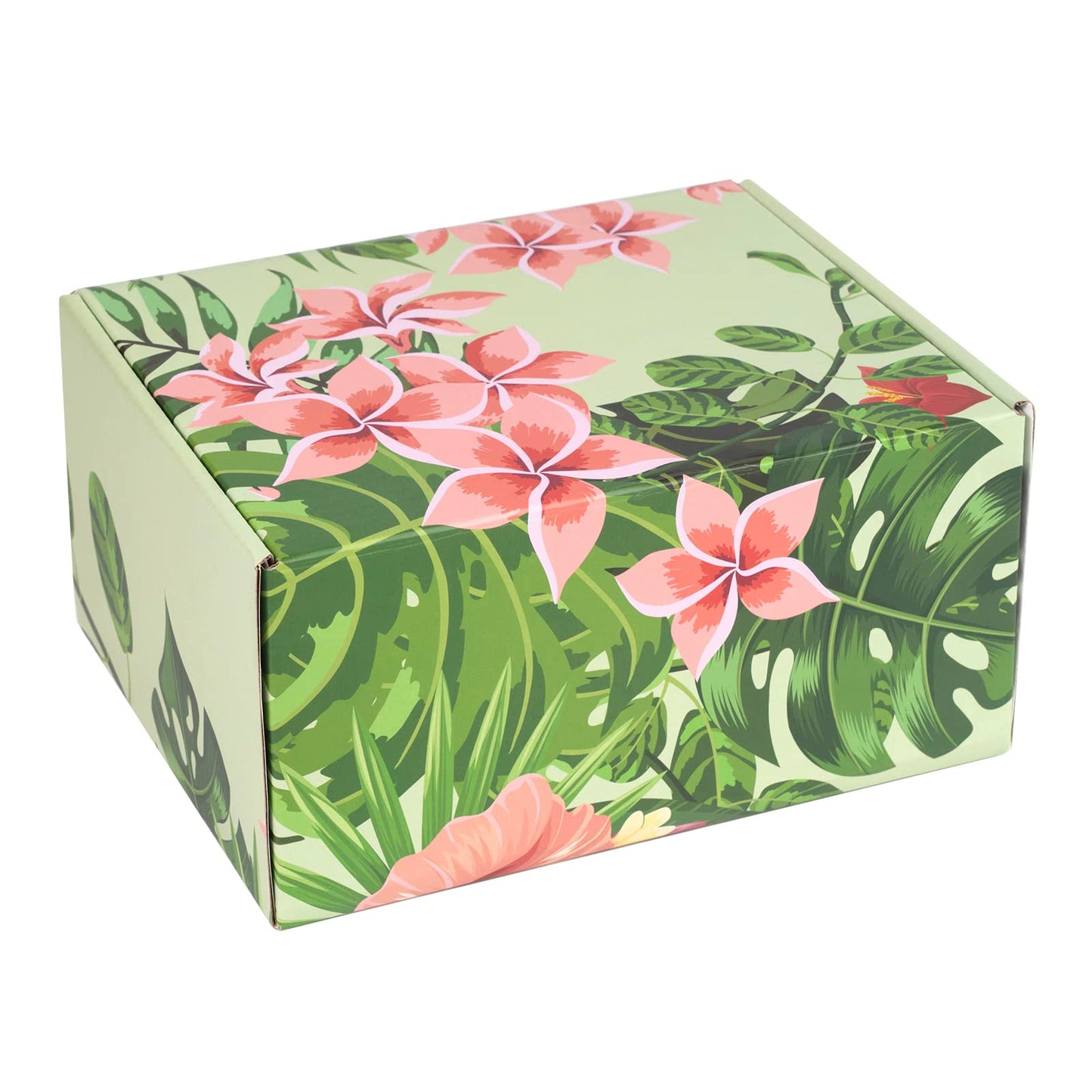 Soxuding Hawaiian Flower Shipping Boxes Pack of 25 - 8x6x4in Hawaiian Floral Gift Boxes Small Cardboard Corrugated Mailer Shipping Boxes for Small Business Packaging Shipping Mailing