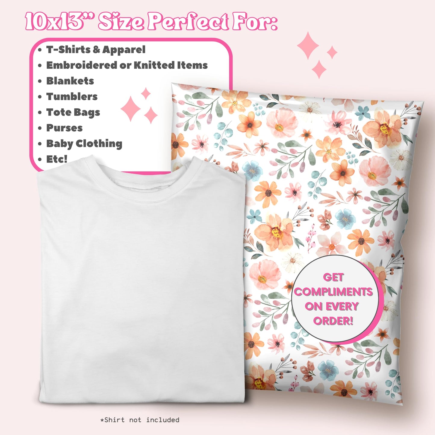 Picksie Mailers - Boho Poly Mailers 10x13 100 Pack Bundle Bulk Polymailers Shipping Supplies for Small Business Boutique Envelope for Clothing Cute Designer Plastic Bags - Boho Bundle