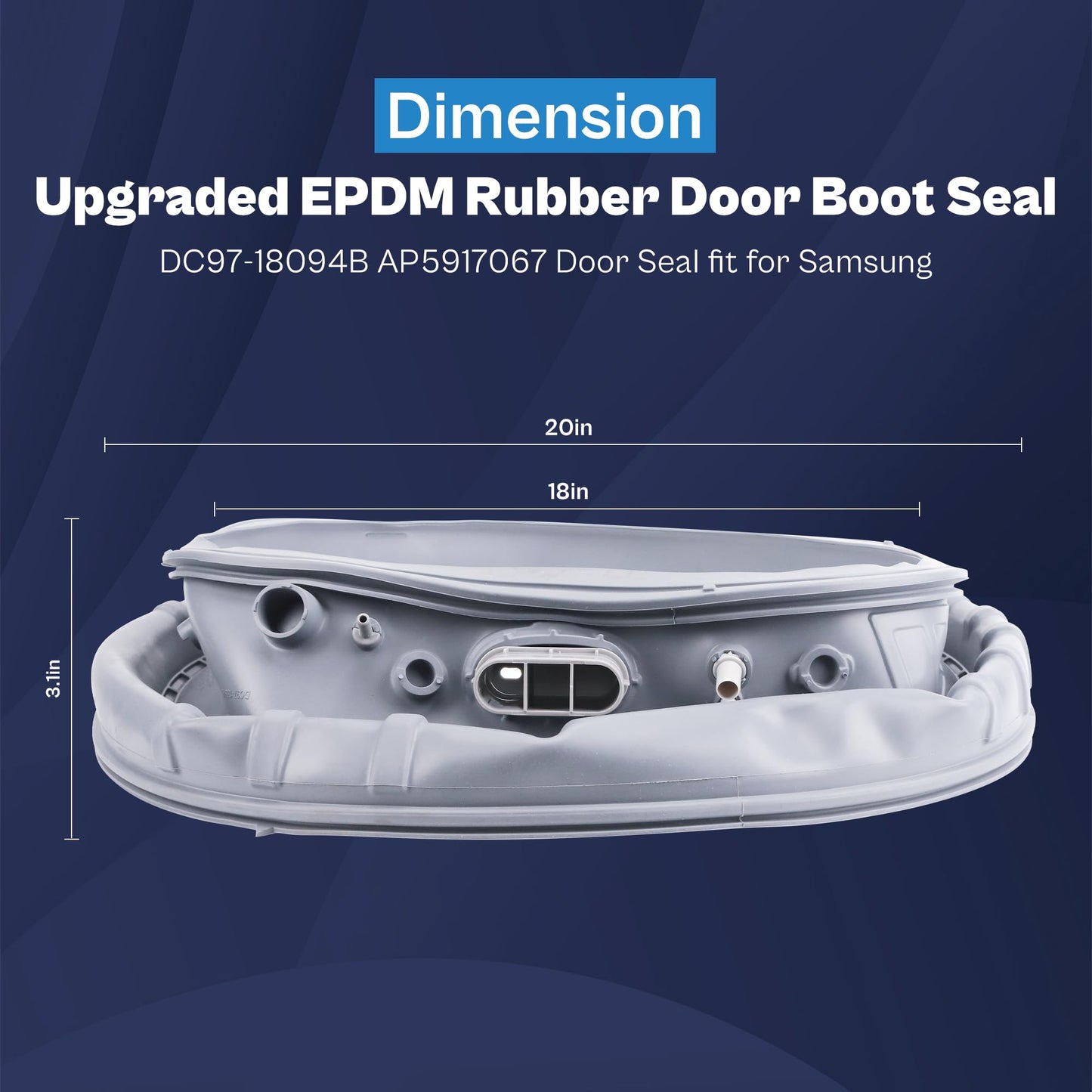 WF42H5000AW/A2 WF42H5200AW/A2 DC97-18094B DC64-03051A fit for Samsung Vrt Front Loader Washer Parts Rubber Door Boot Seal Gasket Diaphragm WF42H5200AP/A2 WF42H5200AF/A2 AP5917067 prime&swift