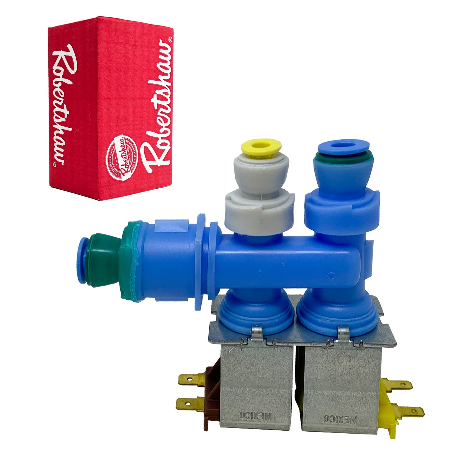 [67006322 Valve OEM Mania] 67006322 NEW OEM Produced for Whirpool Refrigerator Dual Water Inlet Valve Replacement Part - replaces 12956102