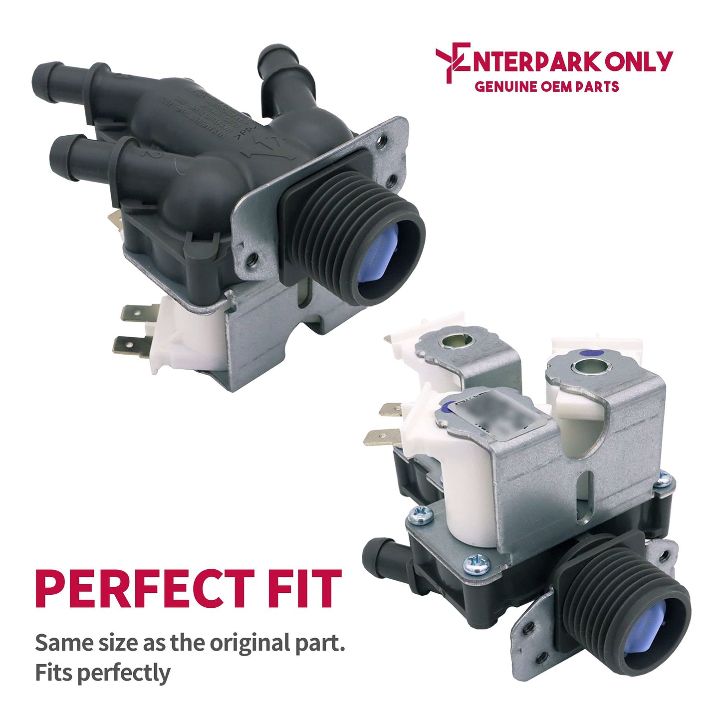 Enterpark New 5221ER1003A (=5220FR2075L) Washer inlet valve replacement for LG replaces AP5986564 5221ER1003C 5221ER1003D PS11728995