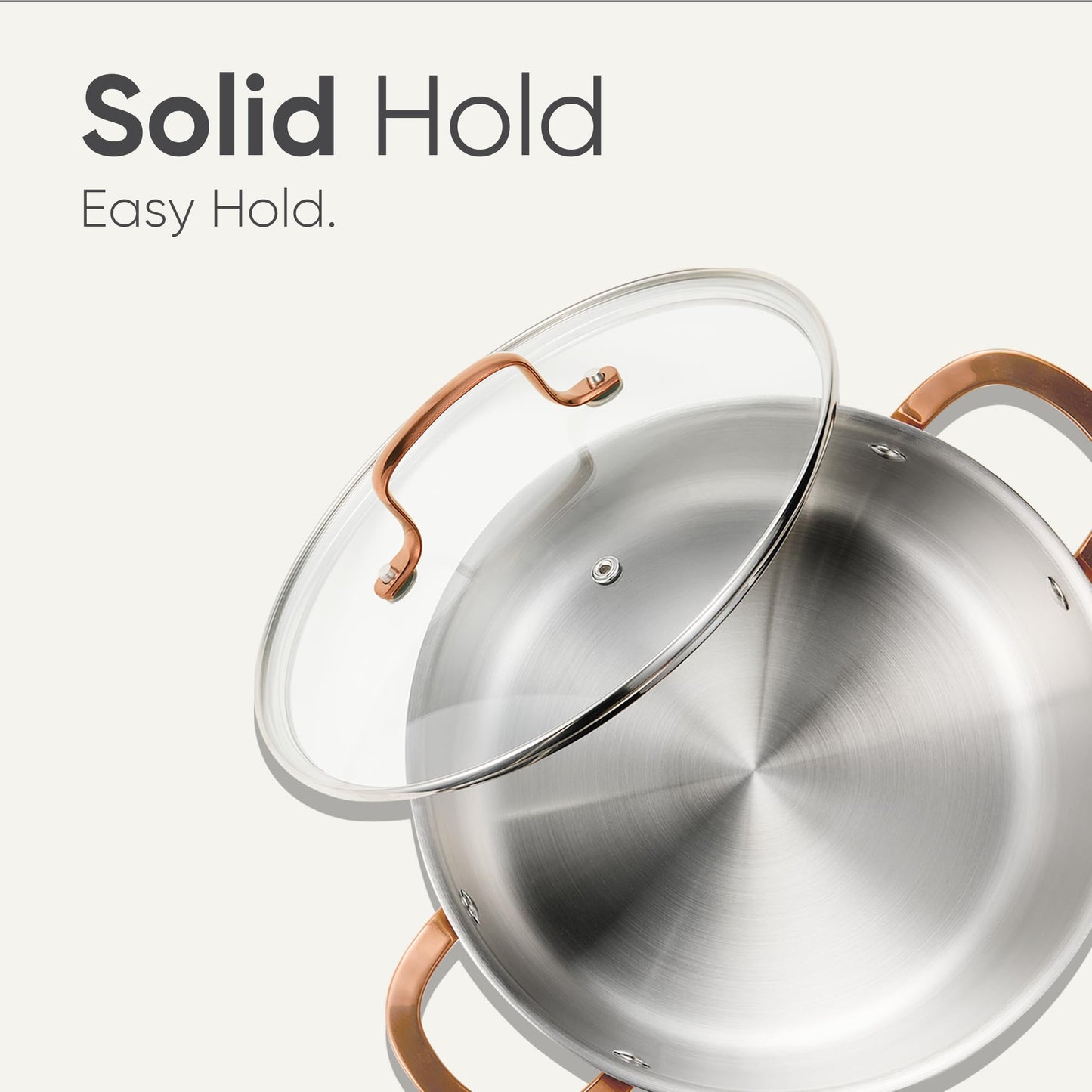 CAROTE 8 Qt Tri-Ply Stainless Steel Stockpot, Non-Toxic Stock Pot with Lid, Soup Pot for Pasta, Even Heating, Oven Safe, Induction, Ceramic and Gas Cooktops Compatible, Sliver, Mothers Day Gifts