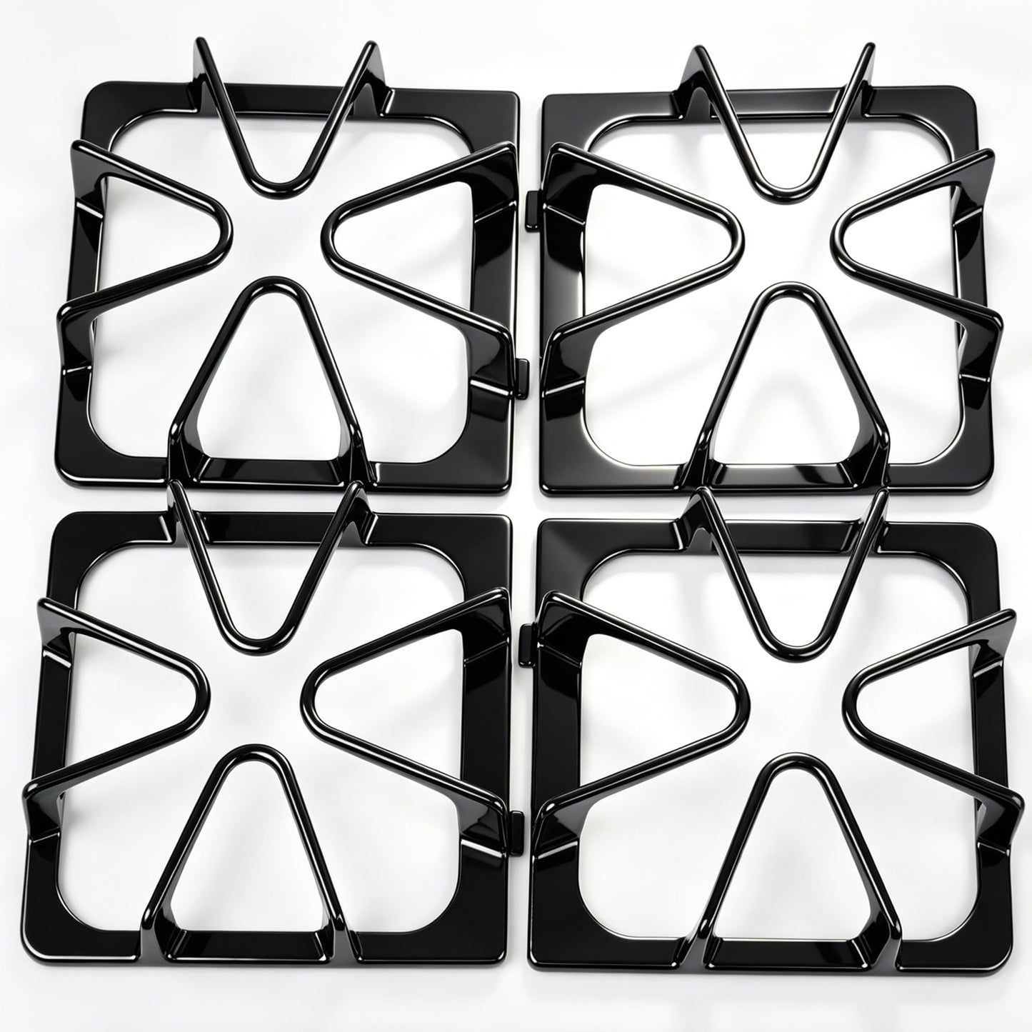 4 Pack W10447925 Burner Grates for Whirlpool Gas Range - 8.3 x 8.8 IN Upgraded Cast Iron Cooktop Grates Compatible with Kenmore Maytag Amana and Inglis Stoves Gas Stove Top Burner Rack