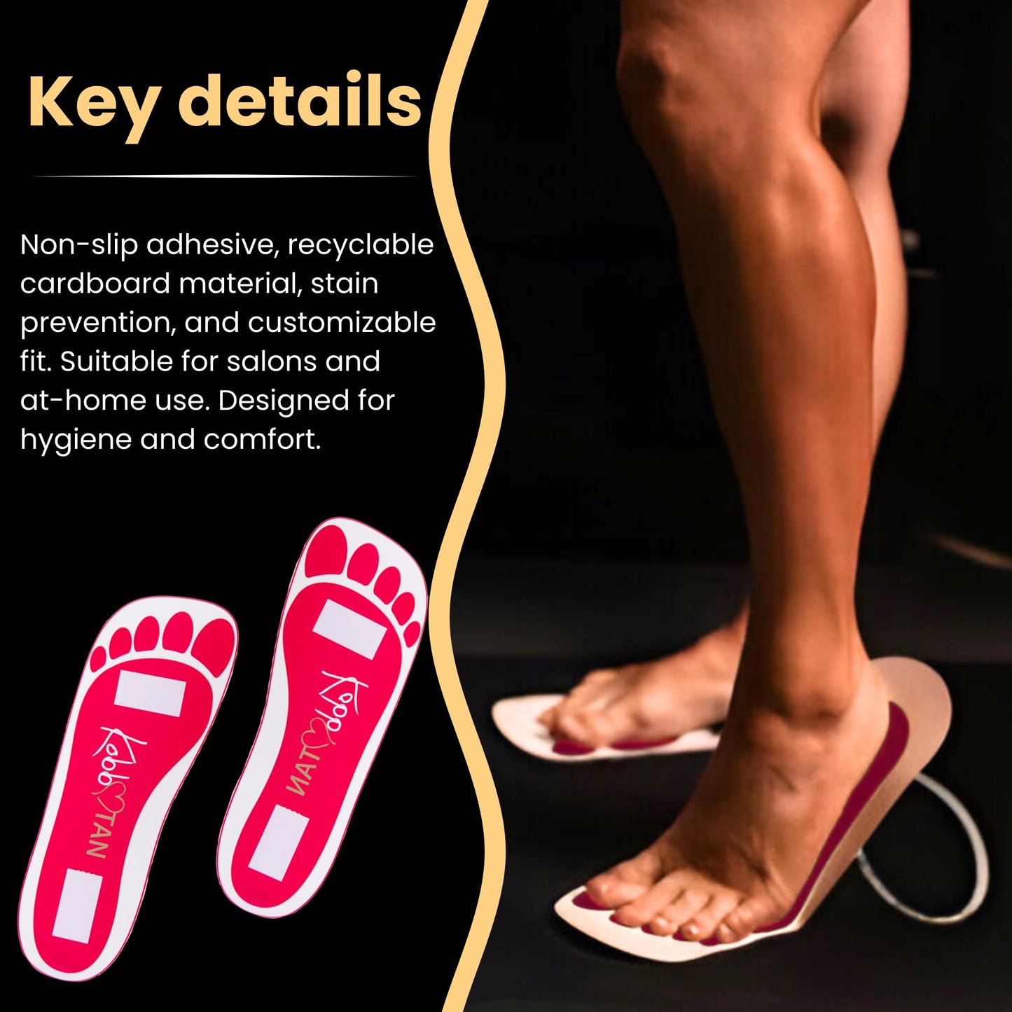 120 Pairs(240feets) Spray Tan Feet Pads in Pink For Sunless Spray Tanning