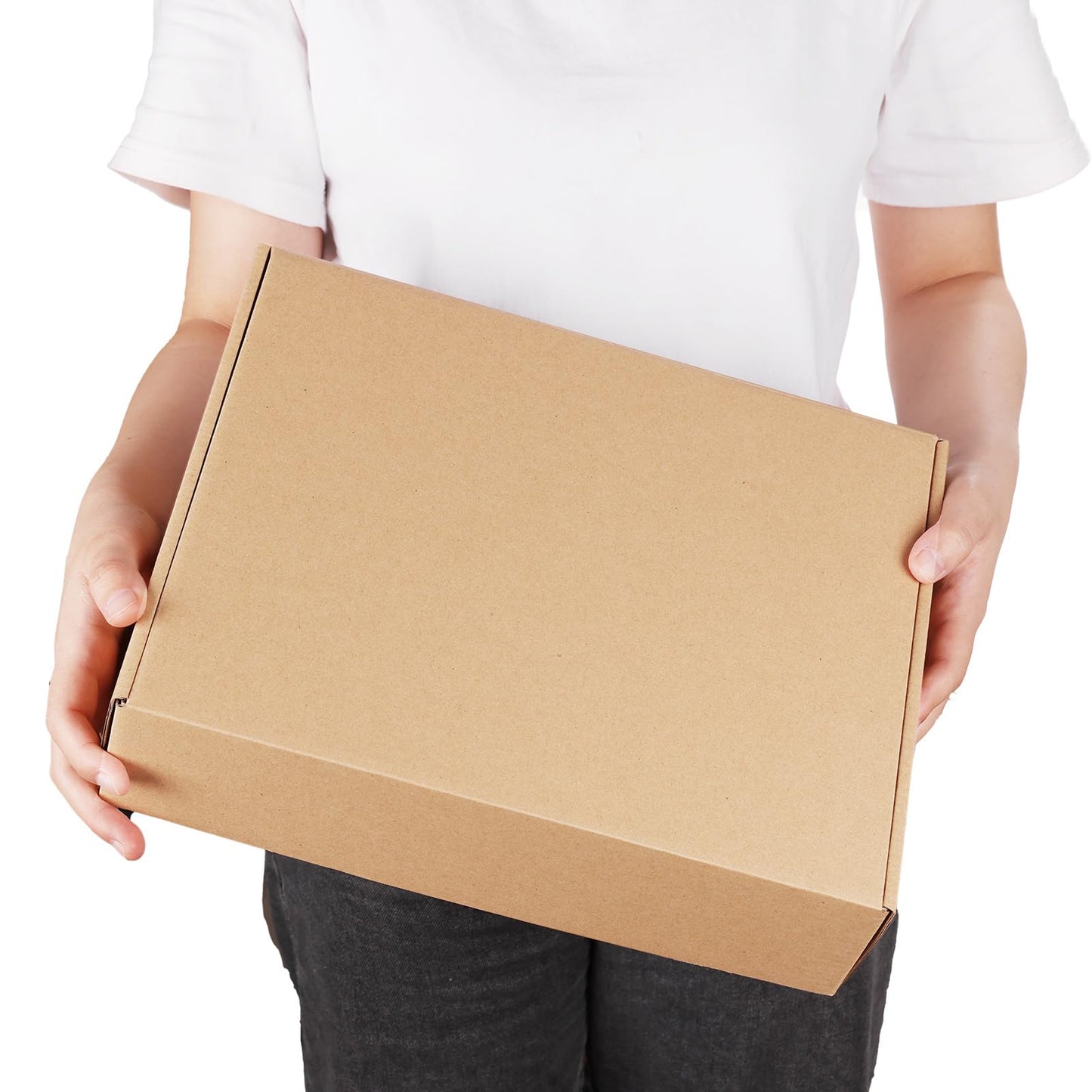 PHAREGE 13x10x3 inch Shipping Boxes Bulk 25 Pack Brown, Tab Lock Tuck Top Mailer Boxes for Packaging Small Business, Medium Cardboard Gift Boxes for Wrapping Mailing Present