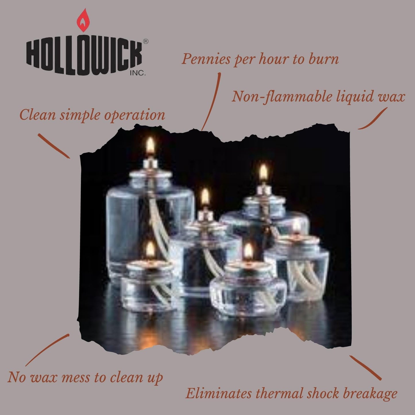 Hollowick Disposable Liquid Candles, 36 Hour, for Use in Glass Votive Tealight Lamp Holders, Restaurant Wedding Table Top Lights, Child Resistant Closures, 24 Pieces, Clear Fuel Oil HD36