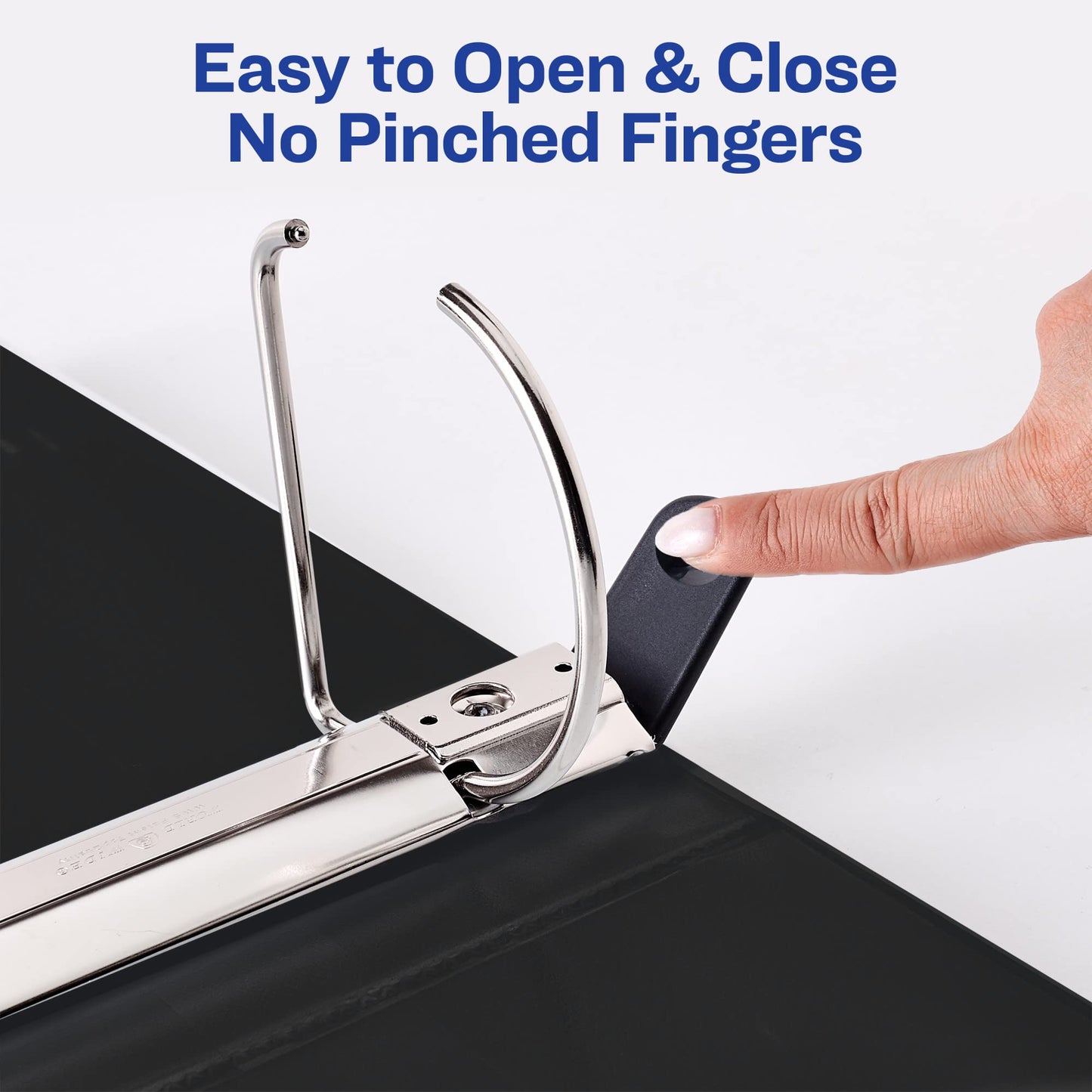 Avery Heavy-Duty View 3 Ring Binders, 4" One Touch Slant Rings, 760-Sheet Capacity, 4.5 Inch Wide Spine, Great for Home, School Supplies, Office, or Organization Needs, White Binders (4-Pack of 79704)