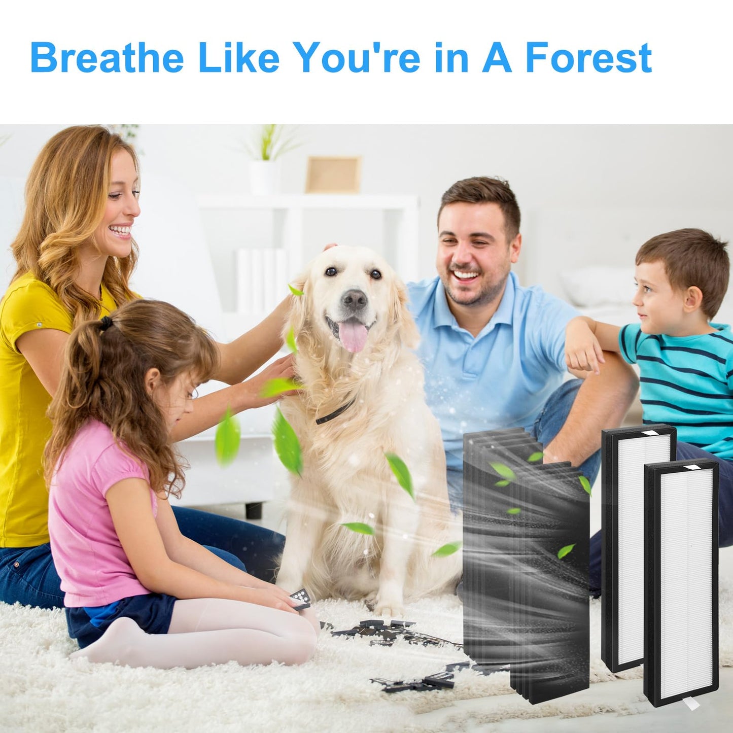 1+4 Set HFD300 Filter Replacement-Compatible with Honeywell Air Genius 3,4,5,6 Series Air Cleaner Purifier,Part#HFD300,HFD310,HFD360,HFD314,HFD323CV1,HFD320 Replacement Filter.