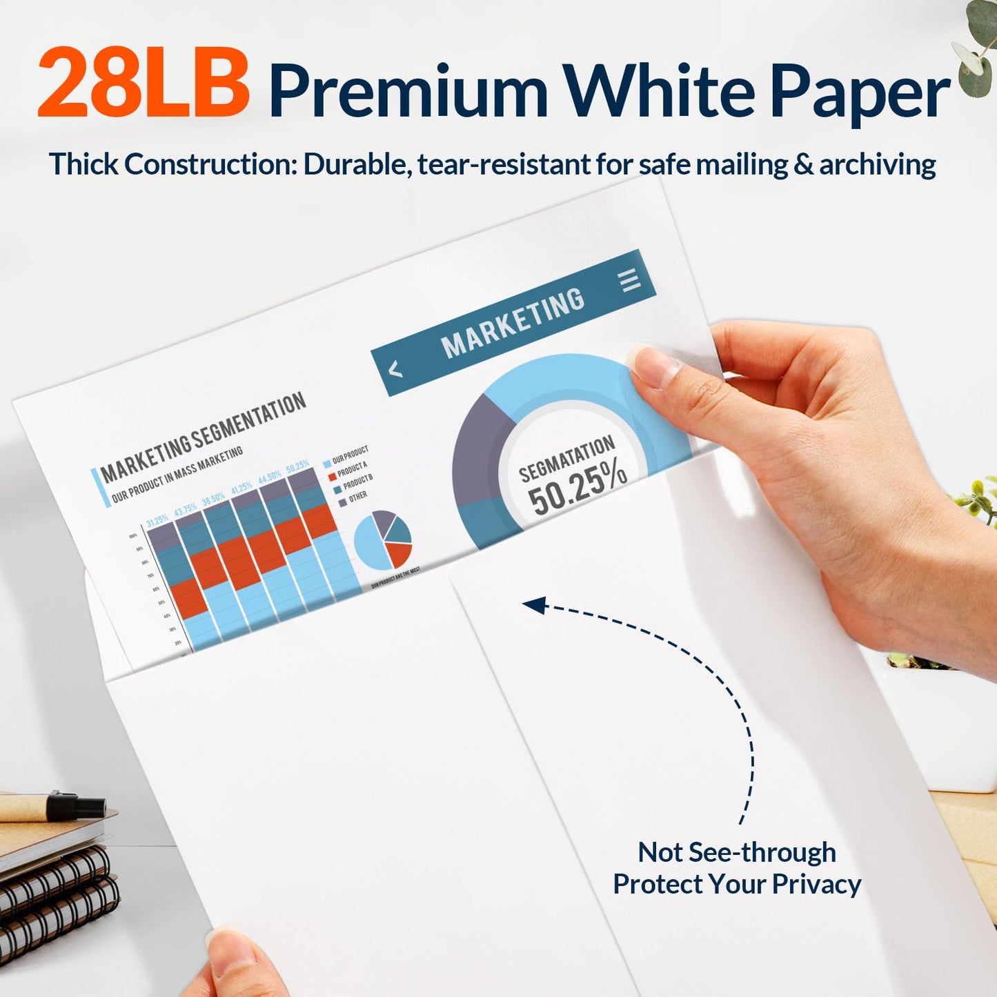 SUNEE 9 x 12 Catalog Envelopes Self Seal, Security Mailing Envelopes, 28lb White Paper, Ultra Strong Quick-Seal for Documents, Office & Business Use, 250 Pack