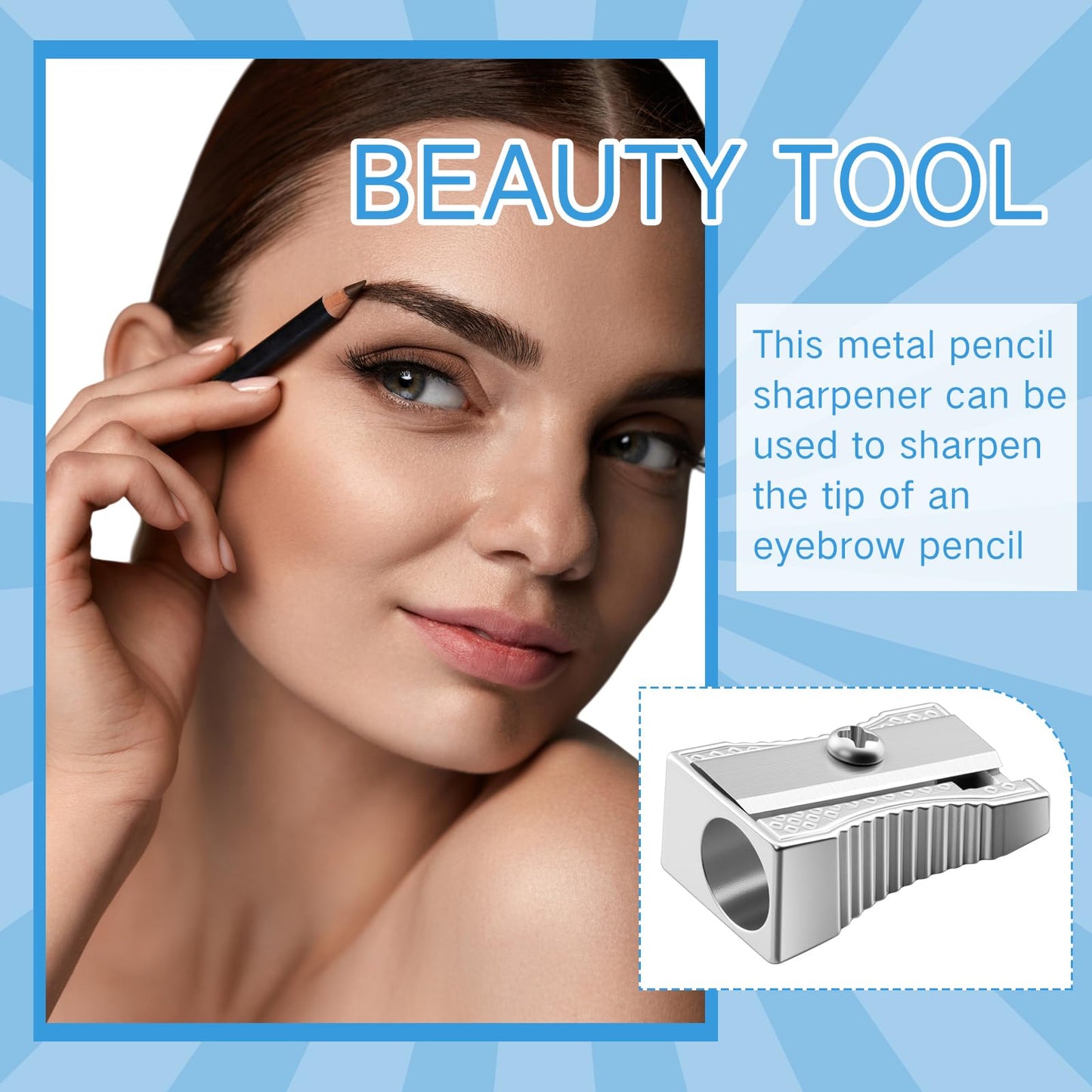 Tenceur 300 Pcs Metal Pencil Sharpeners Bulk Operation Christmas Items Single Hole Handheld Mini Aluminum Pencil Sharpener Alloy Manual Sharpener Bulk for School Office Stationery Classroom Supplies