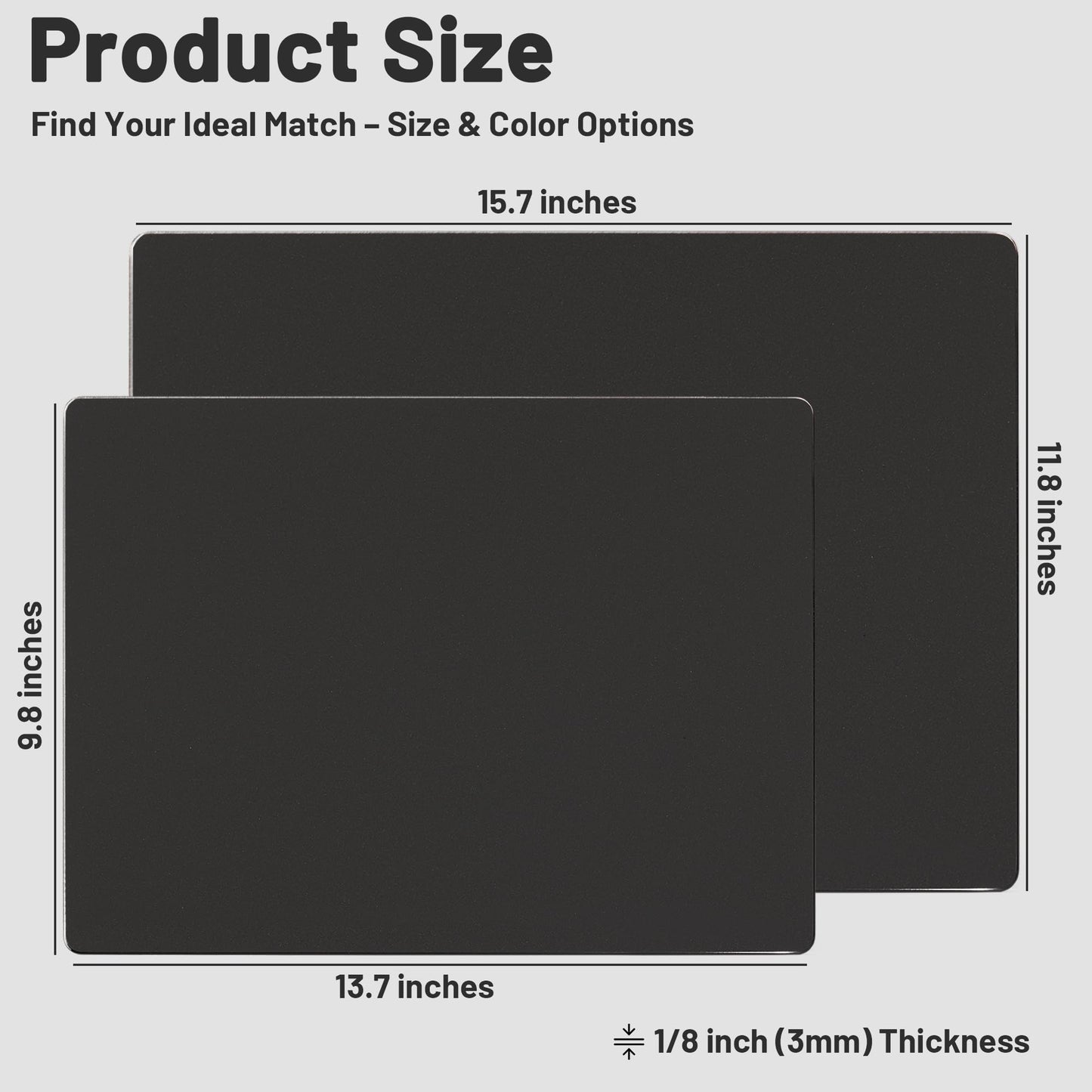 Glazir Glass Gaming Mouse Pad, Hard Mousepad for Gaming, 13.7” x 9.8” Ultra-Smooth Micro-Etched Surface Mousepad, Improved Precision & Speed, Anti-Slip Base, Black