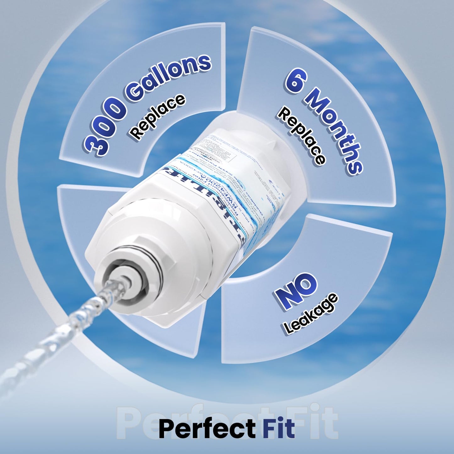 FrigiLife DA97-17376B Refrigerator Water Filter Replacement for Samsung HAF-QIN, HAF-QIN/EXP, DA97-08006C, RF23M8070SG, RF23M8070SR, RF23M8090SG, RF23M8090SR, (4PACK)
