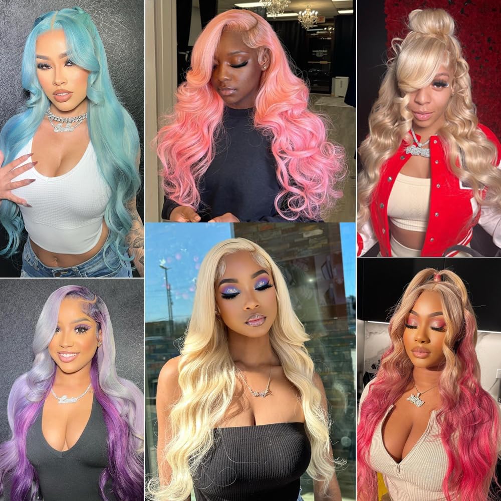 Manyisi 30 Inch 613 13x6 Lace Front Wig Human Hair 200 Density Blonde Body Wave Lace Front Wigs Human Hair Pre Plucked Blonde Wig Human Hair 613 HD Lace Frontal Wigs Human Hair