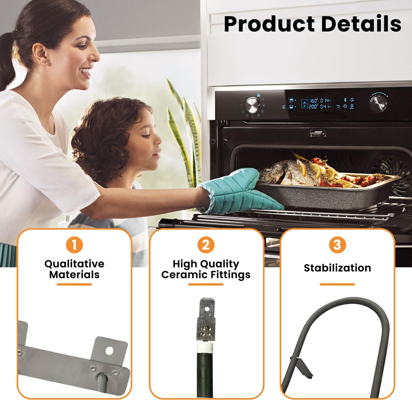 Xzionh WB44T10011 Baking Element Compatible With GE Electric Range,Replacement 820921 AP2030997 PS249286 EAP249286