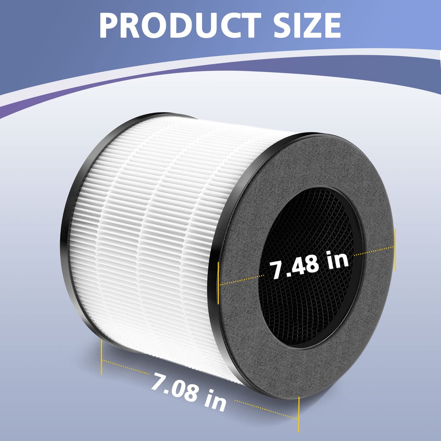 Cayman 608/320 Filter Compatible with Okaysou Cayman 608/320 Air Purifie-r, 3-in-1 Filtration, 2 Pack
