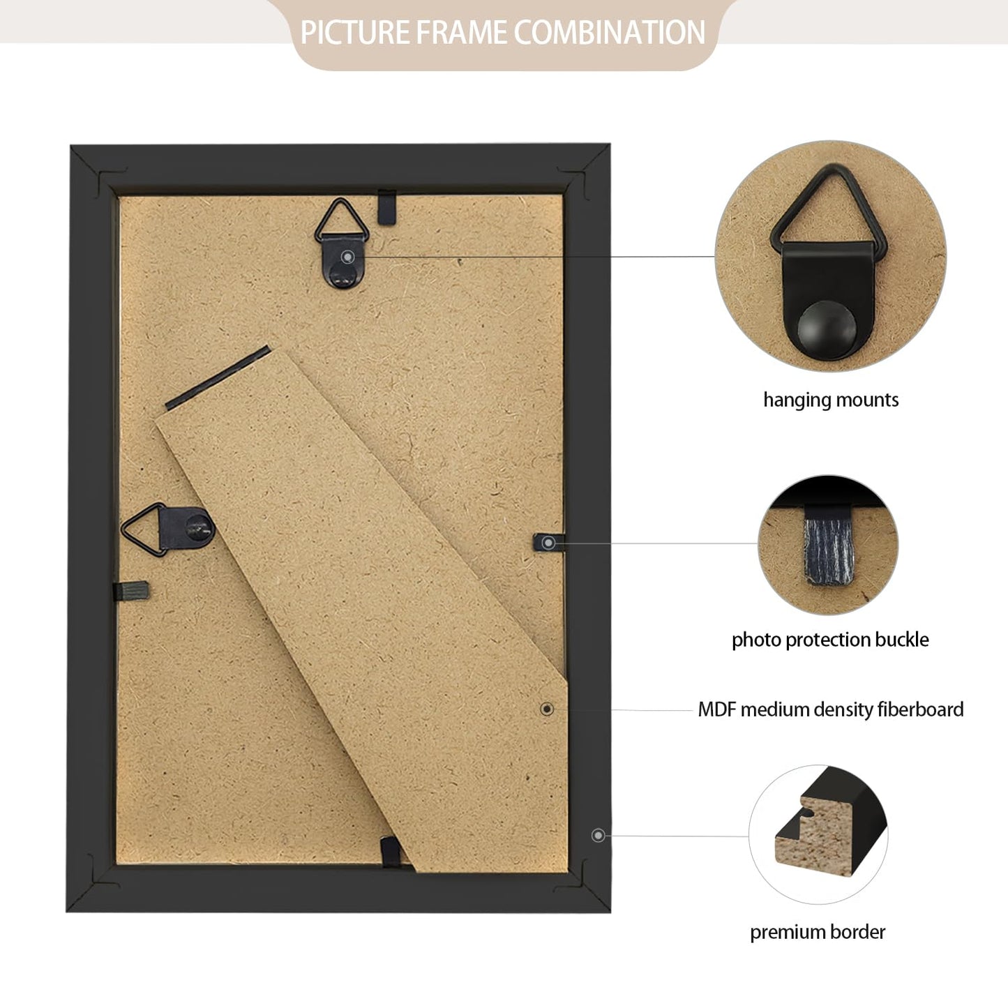 WHEATHUSK Set of 48 Picture Frames 5x7 Bulk Black Photo Frame 5 x 7 Gallery Wall Collage Photo Frames Simple Wooden Multi Picture Frames for Wall or Tabletop Display Photos, Paintings, Artwork