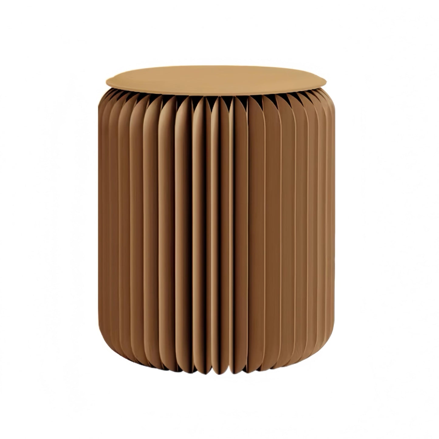 NOONTIDE Folding Stool - 17Inch Home Furniture 660lb Load Capacity Foldable Paper Stool Eco-Friendly Kraft Paper Honeycomb Design,Foldable to 1.2",Brown Modern Minimalist Stool for Living Room(Brown)