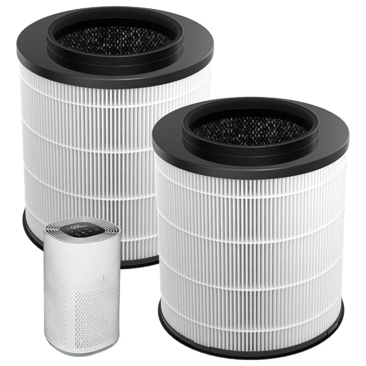 12030 Replacement Filter, Compatible with Clorox Medium Room HEPA Air Purifier 11030 & 11031, 1,000 Sq. Ft. Capacity, 3-in-1 HEPA Filter for Dust, Pet Dander, Pollen, #12030, 2-Pack