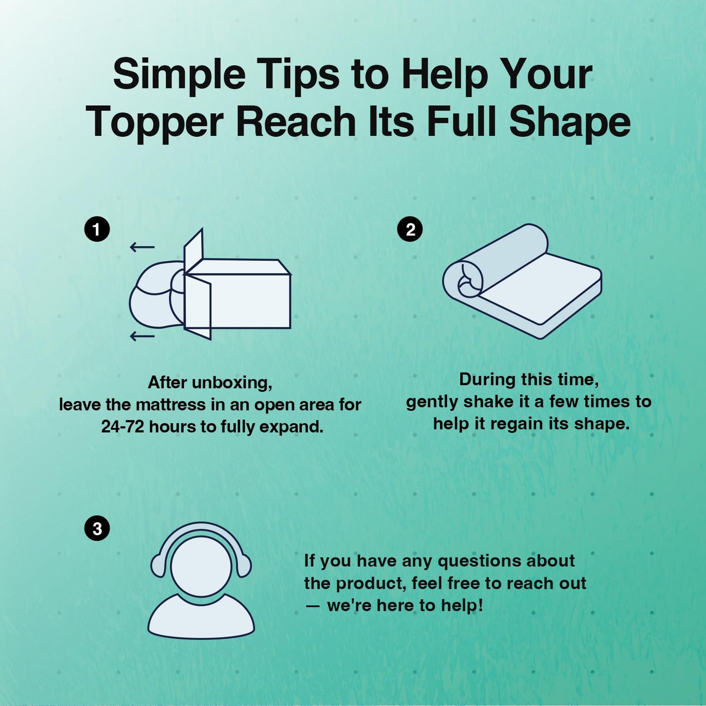 Novilla Full Memory Foam Mattress Topper 3 Inch, Cooling Gel Infused, Ventilated Pressure Relief Pad, Medium Comfort for Sofa, RV, Camper, Dorm Room