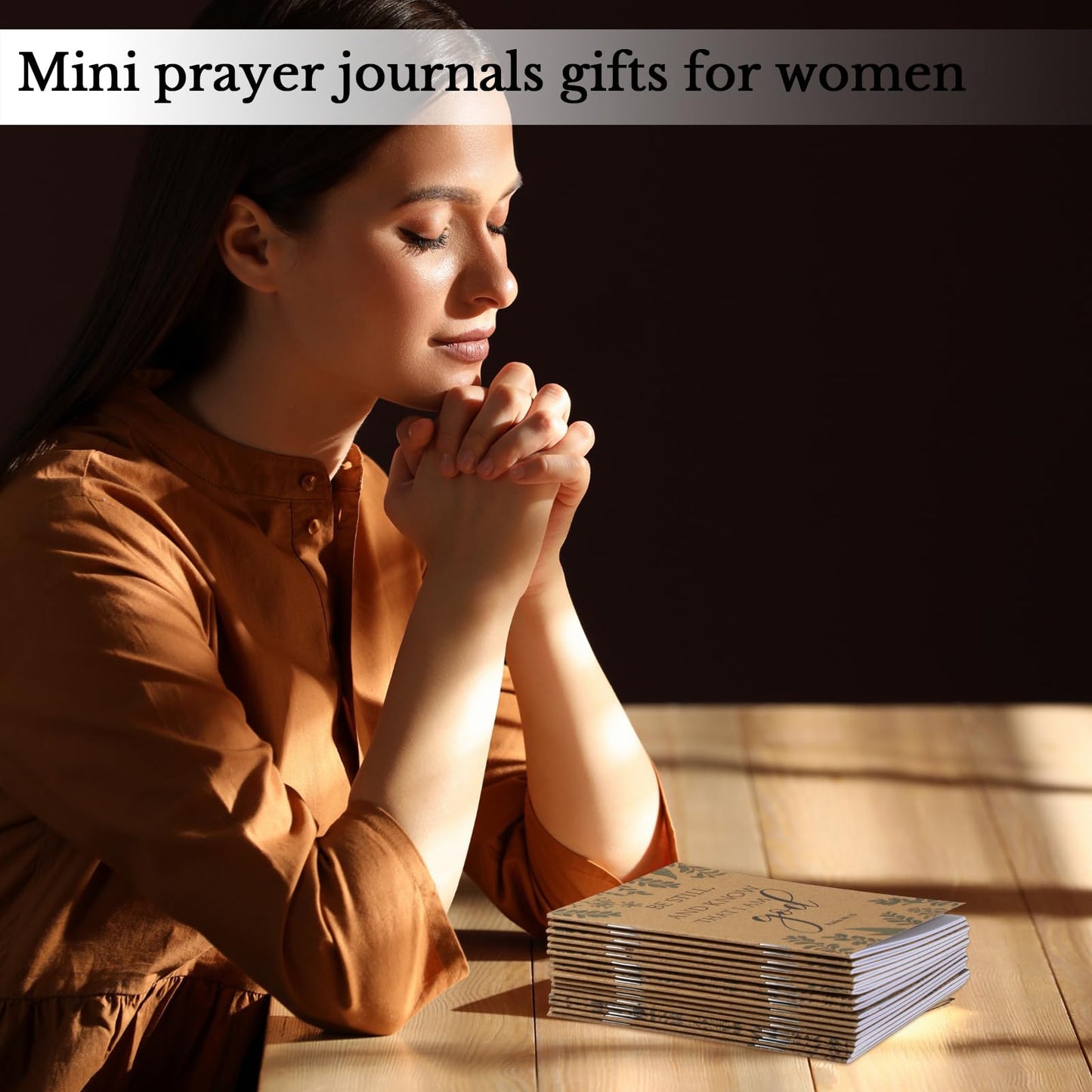 Ctosree 200 Pcs Bible Verse Prayer Journal Notebook for Women Christian Notepads Gifts Mini Inspirational Religious Note Pads for Mother's Day Church Teacher Sunday School 3.15 x 5 Inch (Brown)