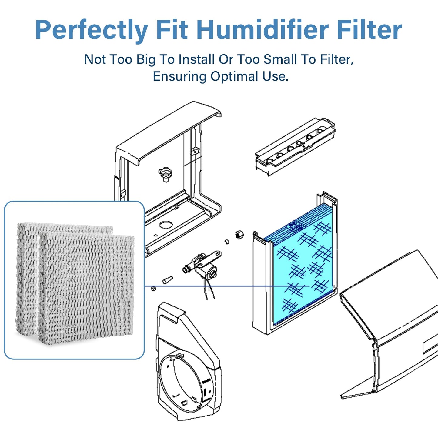 10 X2660 Water Panel Humidifier Filter Pad Compatible with Lennox Healthy Climate WB2-12 WB2-12A HCWB2-12 HCWB2-12A WB3-12 WB3-12A HCWB3-12 HCWB3-12A Humidifiers - 2 Pack