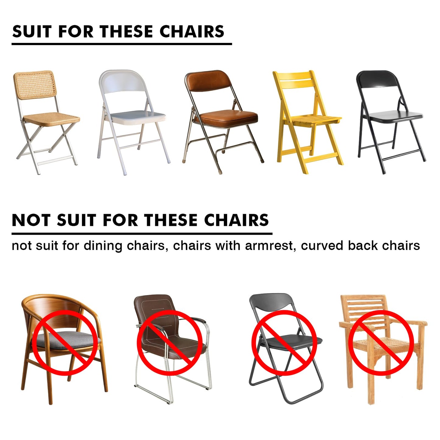 Fixwal 36 Pcs White Folding Chair Cover, Spandex Stretch Covers Ideal for Wedding, Party, Dining, Business Meeting, Banquet, Universal Fitted Washable Slipcover.