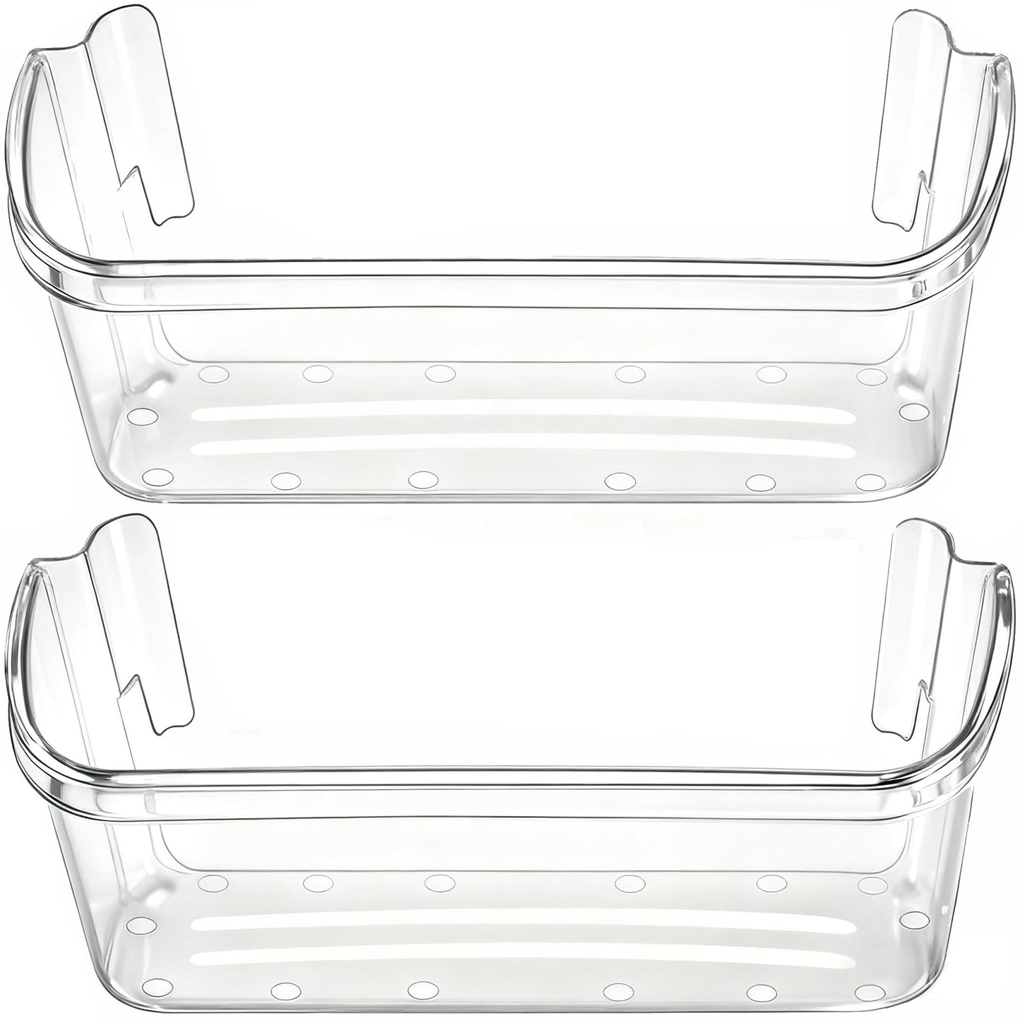 240363702 Refrigerator Door Bin Shelf Replacement for Frigi-daire Ken-more, 14.3in(L)×4.2in(W)×5.5in(H) Refrigerator Bottom Side Door Bin Replace 240363704 240363705 240363708 by Fetechmate, 2 pack