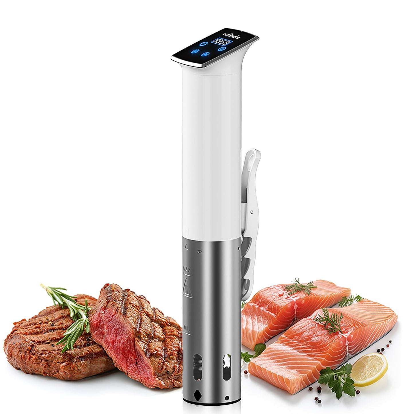Wancle Sous Vide Machines, 1100 Watts Sous-Vide Cooker Immersion Circulator, IPX7 Waterproof, Quiet, Easy to Use for Home Chefs