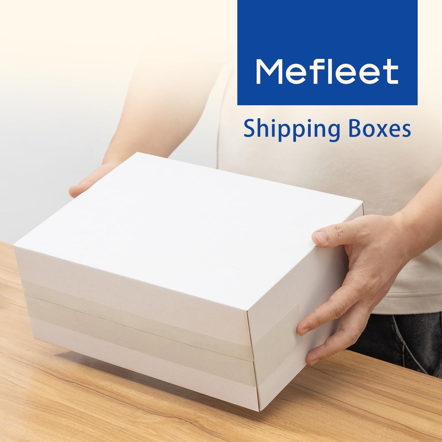 Mefleet 12x5x9" Shipping Boxes 50 Pack - Corrugated Cardboard Mailing Box Packaging for Small Business - White Mailer Packing Supplies