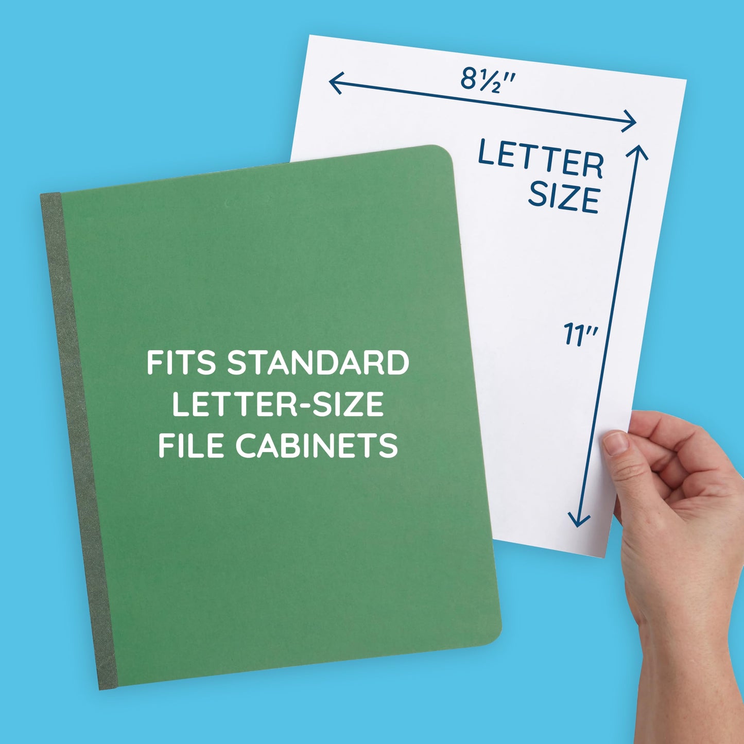 Blue Summit Supplies Classification Folders, 1-Divider, Letter Size, Green, with 2 Inch Expansions, Durable 2 Prong Design for Organizing Standard Medical Files & Office Reports, 10 Pack