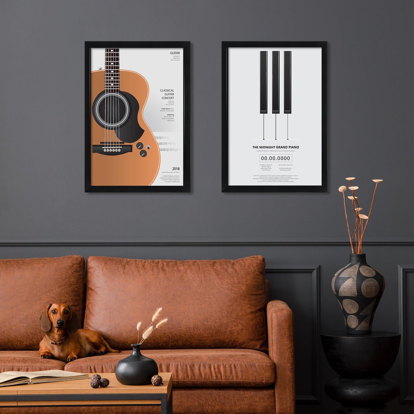 DOAI ART 24x36 Poster Frame Black 2 Pack, Poster Frames 24 x 36 inches or 24x36 Picture Frames with HD Plexiglass for Horizontal or Vertical Wall Mounting, Durable Scratch-proof Safe and Artistic