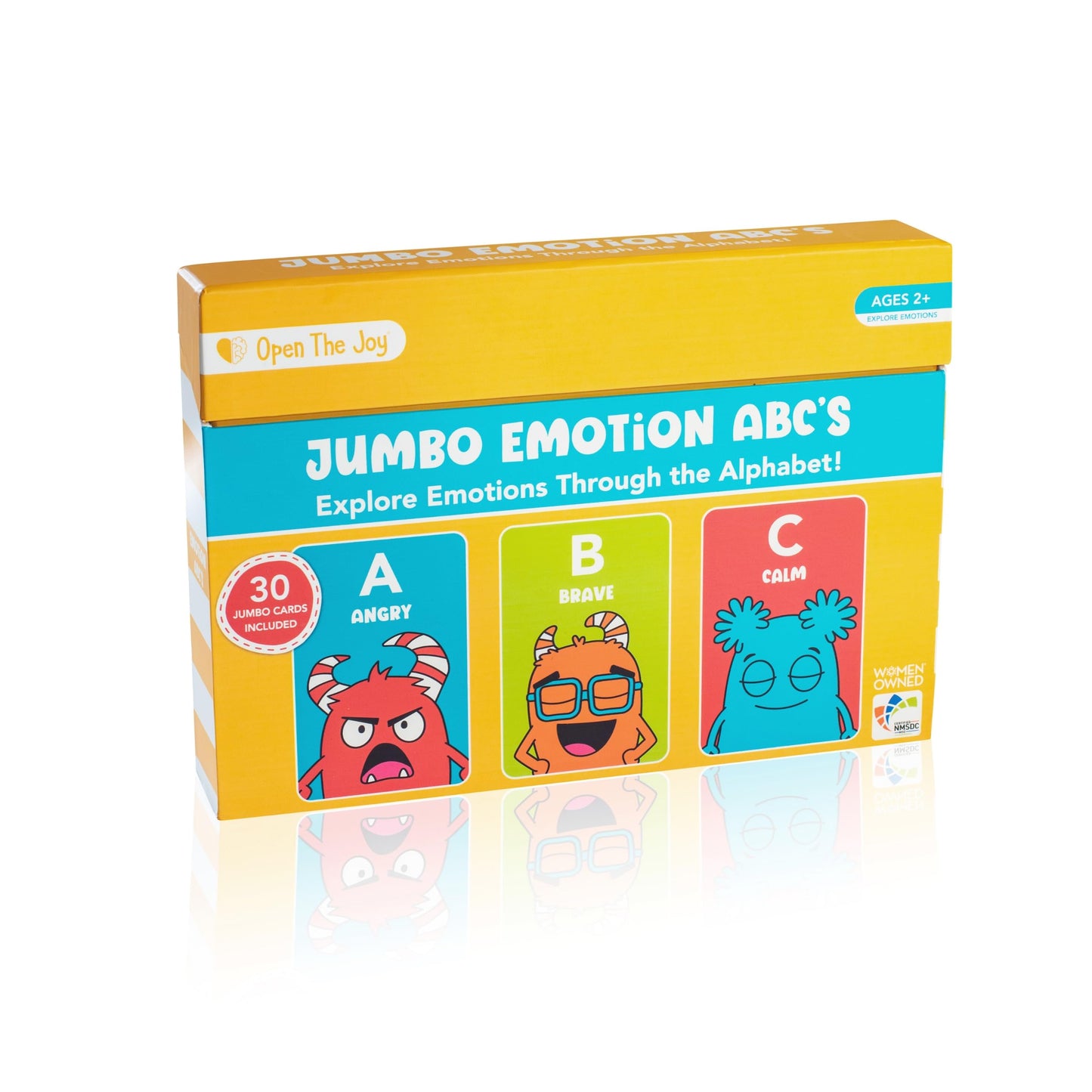 Open The Joy Jumbo ABC Emotion Cards for Kids Ages 3+ – Feelings Flash Cards A–Z, Social Emotional Learning SEL Toys, Emotional Intelligence & Vocabulary Learning for Preschool & Kindergarten