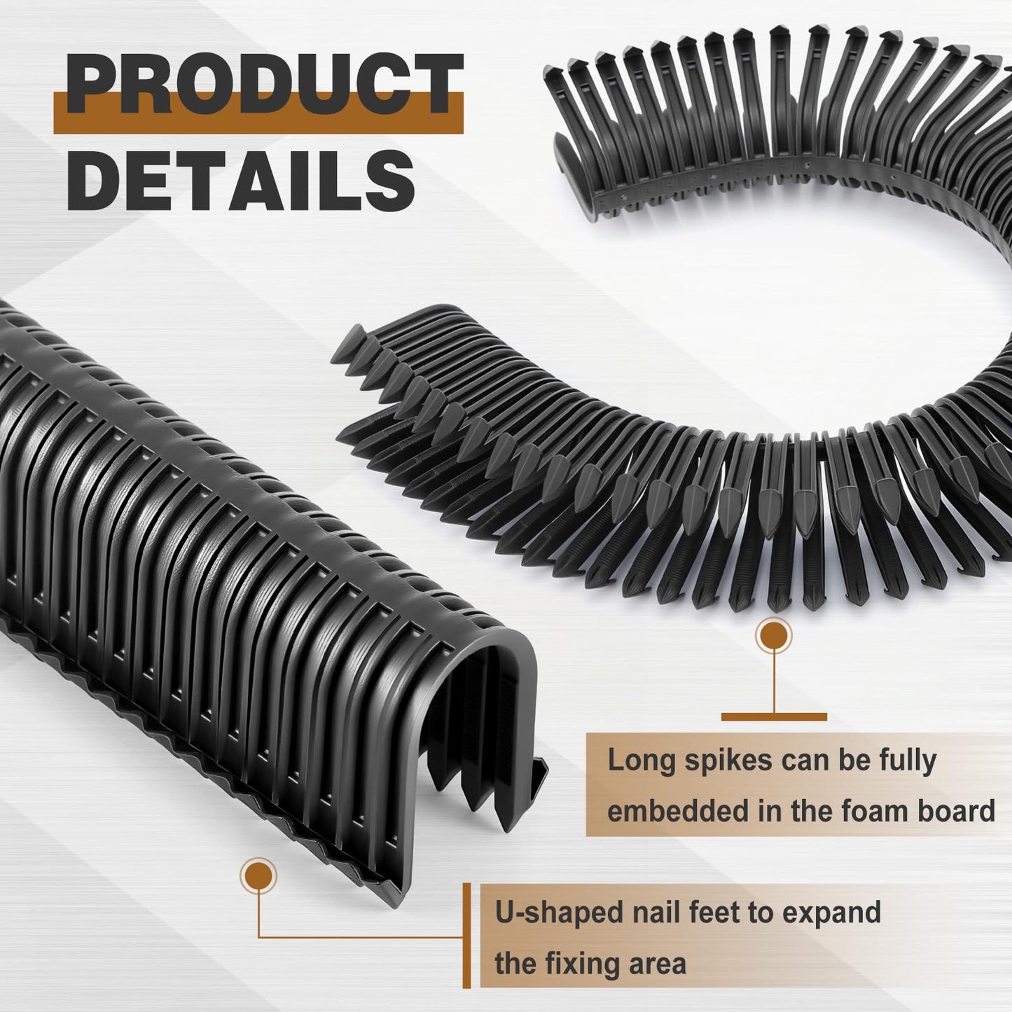 Beeveer 1650 Pcs Pex Pipe Staple for Foamboard Stapler 1.65″ Staples for 1″ and 2″ Foam Board, Binding Various Floor Heating Pipes, Black (Pex Stapler Not Included)