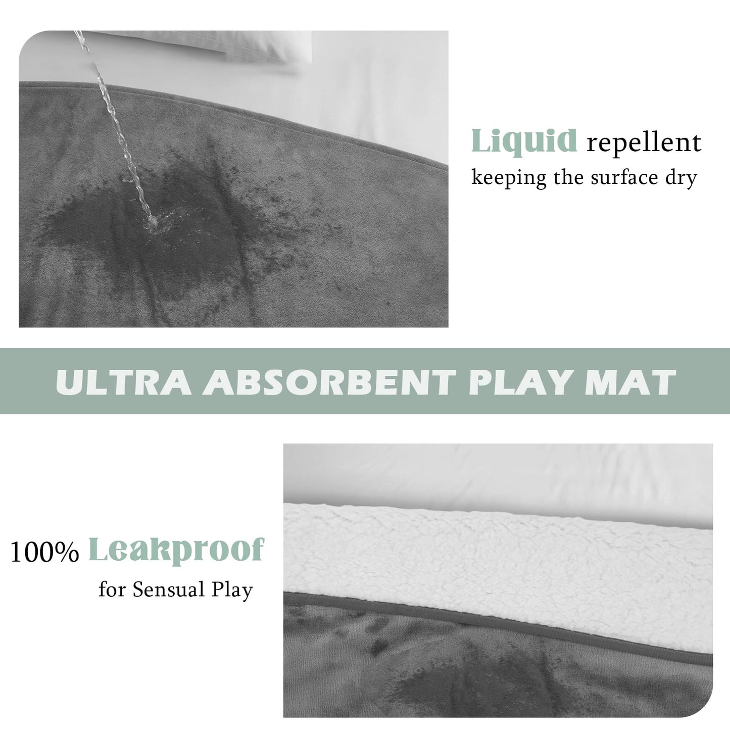 DOVIROS Waterproof Blanket for Bed Intimacy, Love Blanket Waterproof and Stain Proof, Absorbent, Washable Bed Protector for Couples, Liquid-Resistant Throw for Mattress Protection (80x60 Inch, Grey)