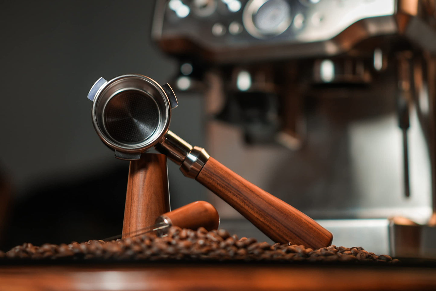 Pawa Bottomless Portafilter 54mm - Includes Filter Basket | Compatible with Breville Barista Express and 54mm Breville Machines (54mm Portafilter + WDT tool)
