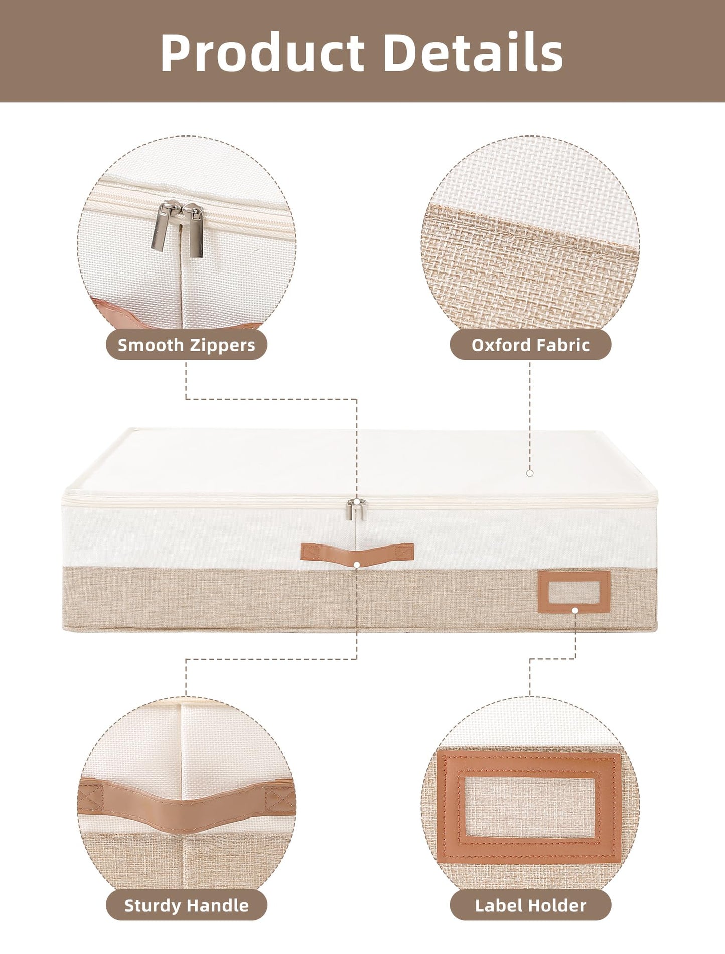 Coorganisers Wedding Dress Storage Box, Large Wedding Dress Preservation Box with 5 Cedar Wood Blocks, 30 Sheets of Acid-Free Tissue Paper, Microfiber Gloves, and Dust-Proof Bag-Beige&Linen Color