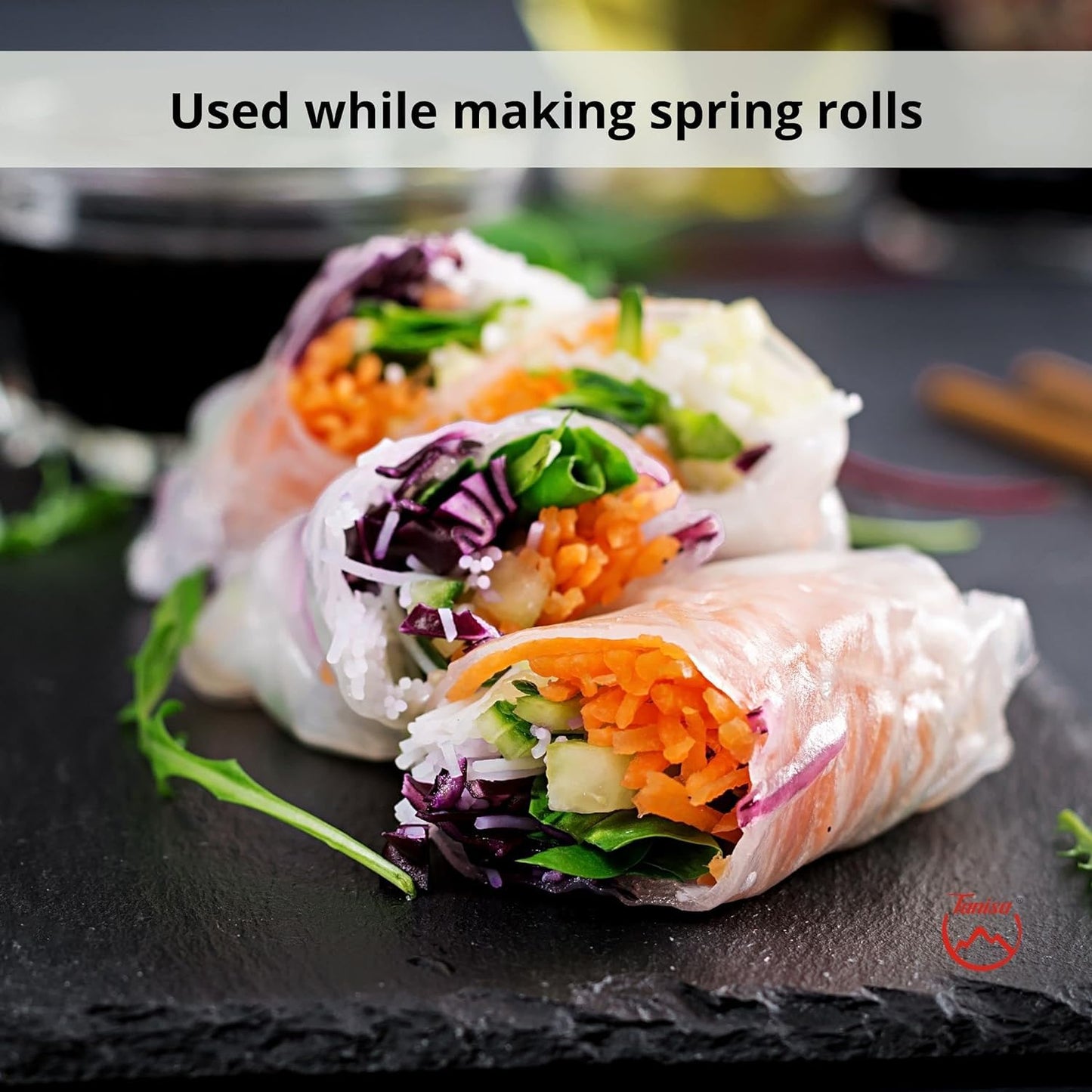 TANISA Organic Brown Rice Paper Wrappers for Spring Rolls - USDA & EU Certified, Gluten Free, Non-GMO, Vegan - 76 Sheets (Pack of 2, 24oz)