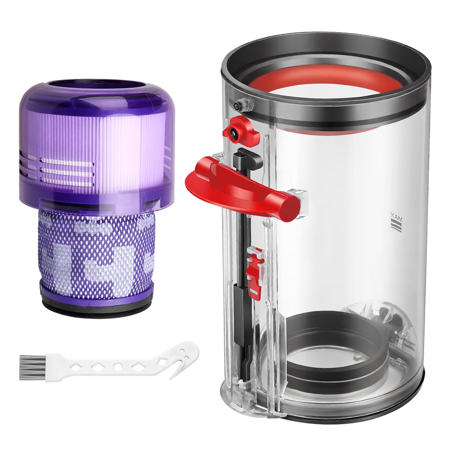 Lemige Upgraded V11 V15 Vacuum Filter & Dust Bin Canister Replacement Parts for Dyson V11 V15 SV14 SV15 SV22 Vacuum Cleaner, For Dyson Vacuum Attachments No. 970050-01 & 965443-01 & 970013-02