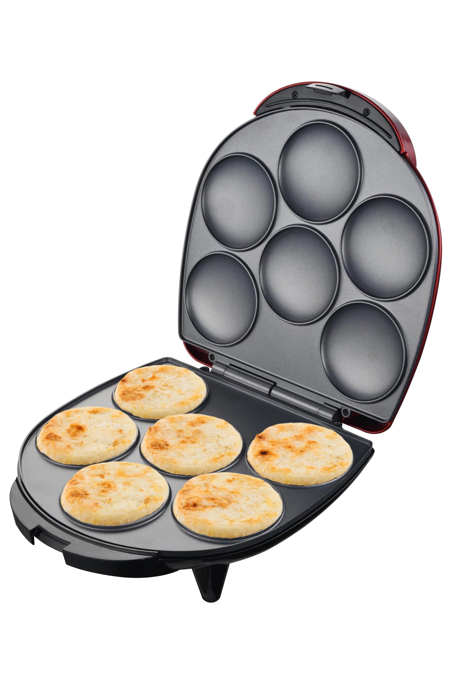 EUROSTAR AR601R 6-Serving Arepa Maker, Red