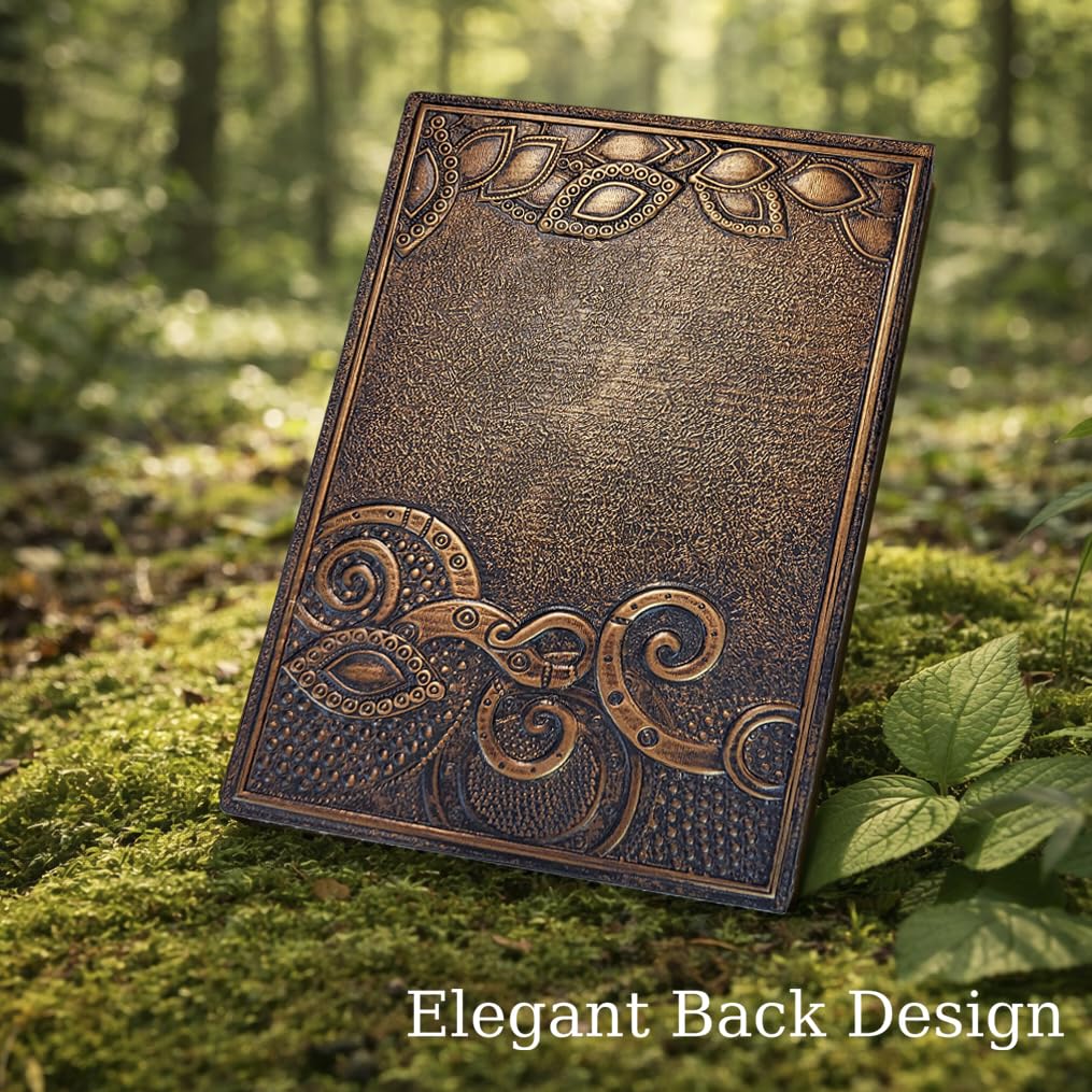 A&V NOVA Gift Journal for Women – Vintage 3D Embossed Goddess Journal, PU Leather Hardcover Notebook, Premium Lined Pages, Elegant Gift Box with Ribbons, Create Your World Writing Journal, 200 Pages
